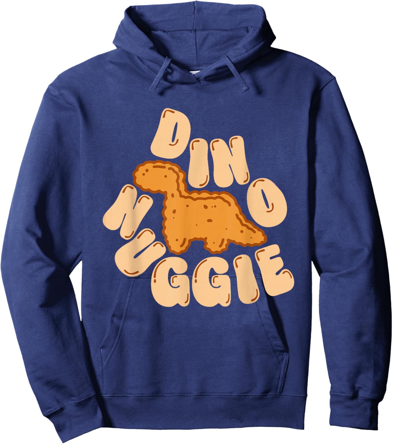 Dino Nuggie Food Cute Animals Shape Snack Lover Hoodie - Hoodie | Navy