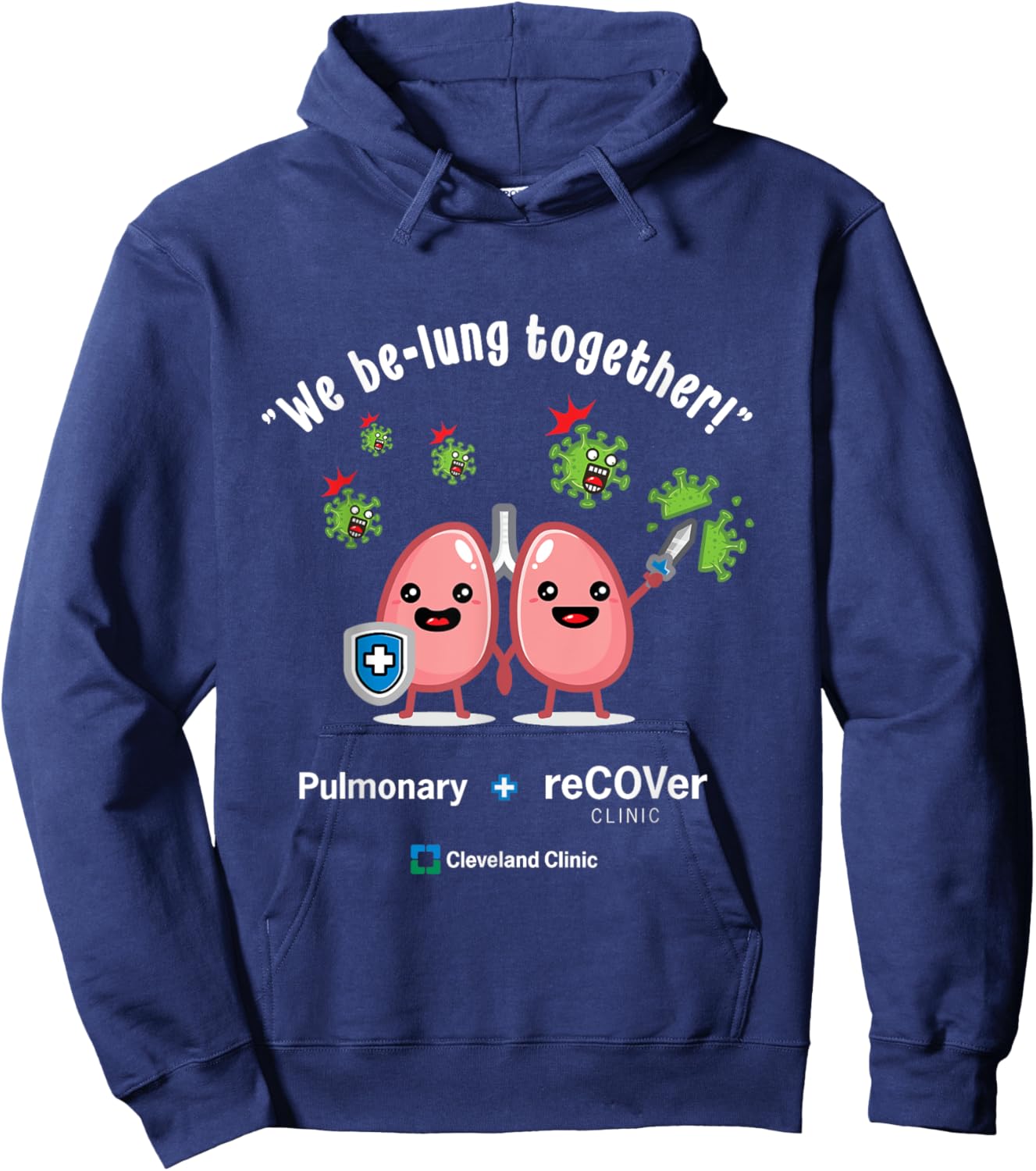 Pulmonary and Recover Dark Colored Hoodie - Hoodie | Navy