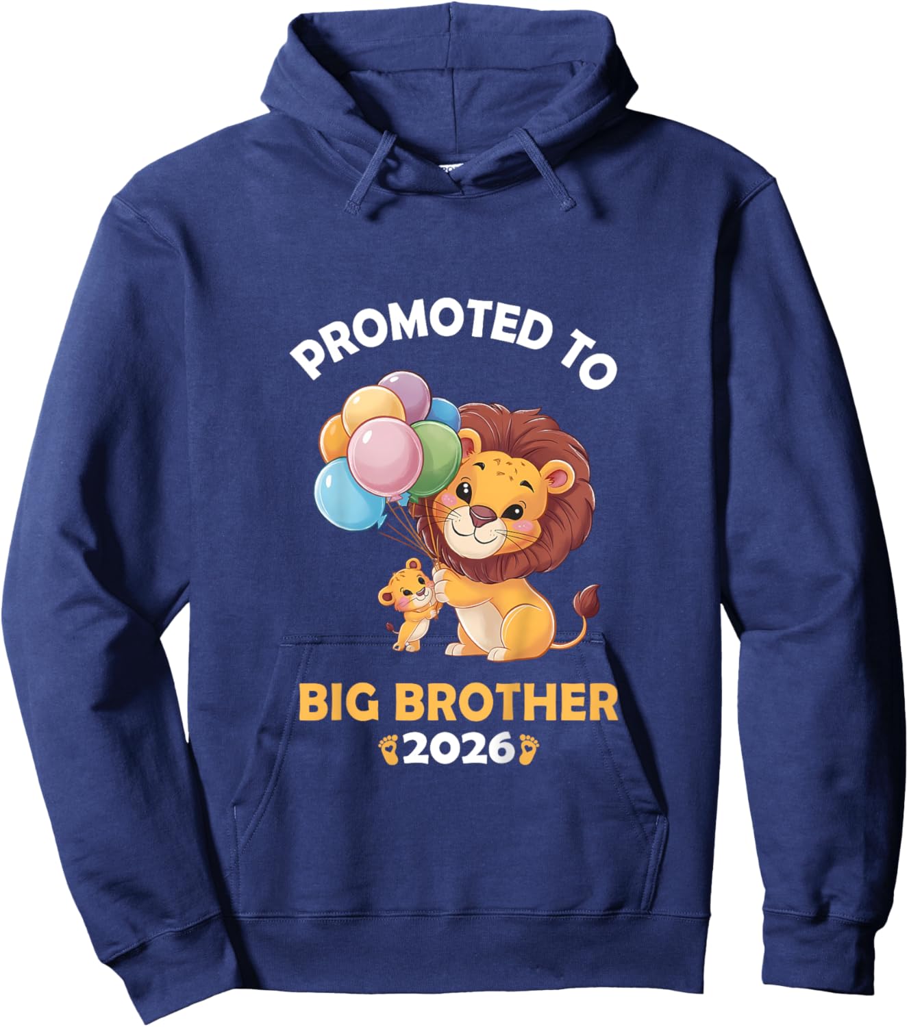 Kids Promoted To Big Brother 2026 Toddler Boys Hoodie - Hoodie | Navy