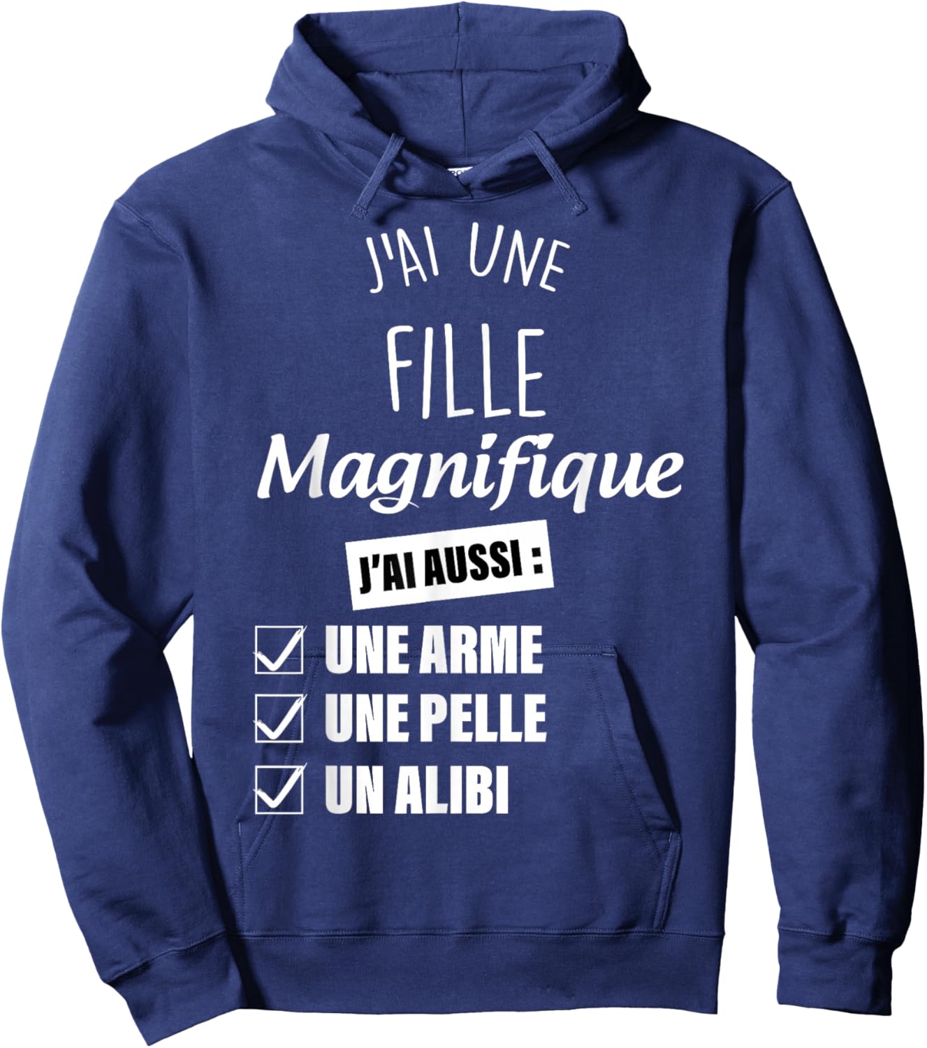 Papa Alibi Daughter Magnificent Hoodie - Hoodie | Navy