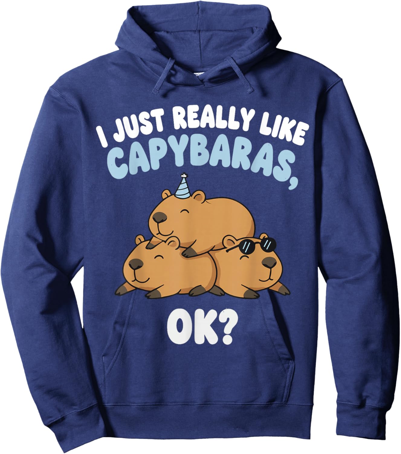 I Just Really Like Capybaras Ok Hoodie - Hoodie | Navy
