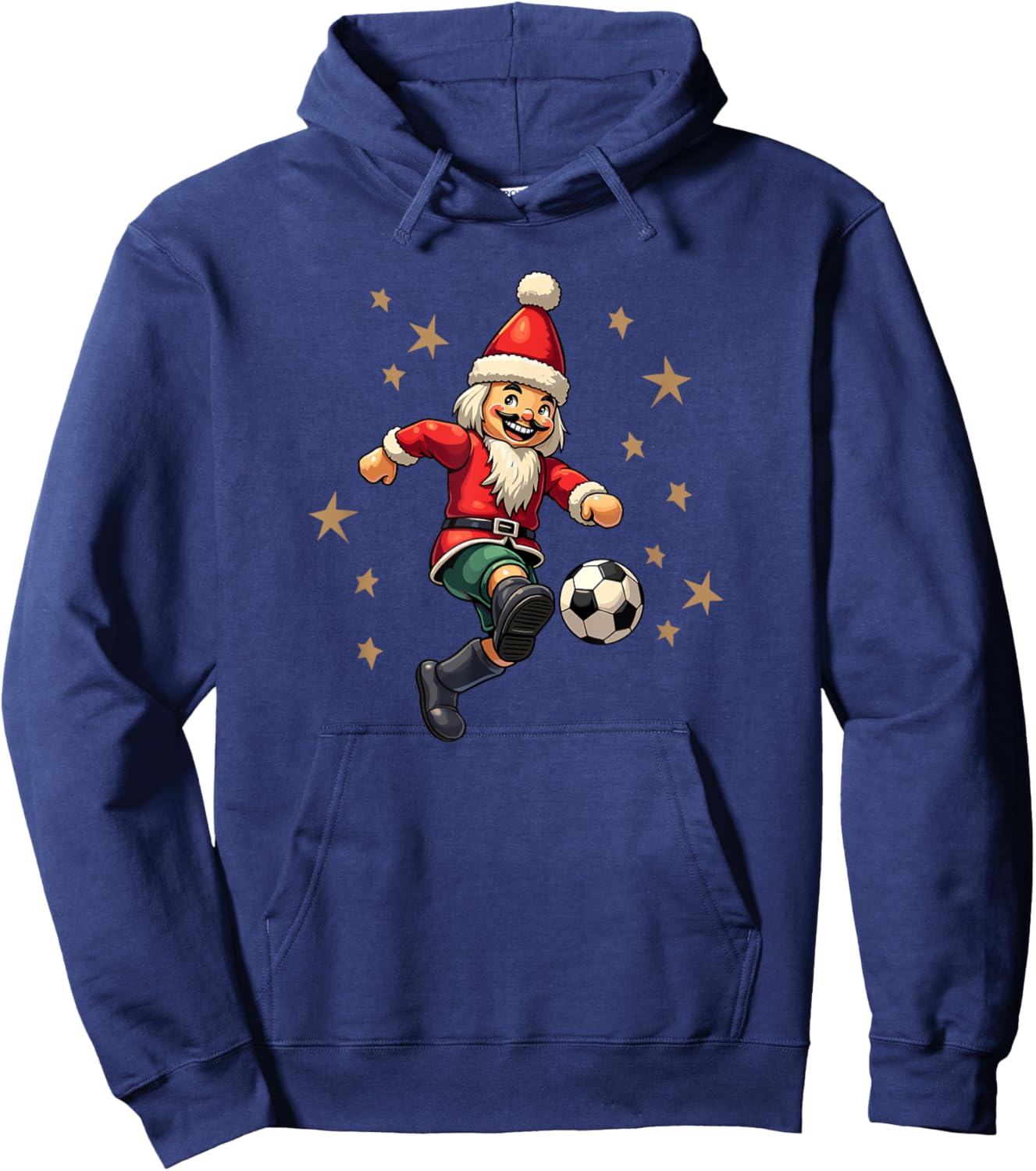 Nutcracker Playing Soccer Christmas Xmas Kids Hoodie - Hoodie | Navy