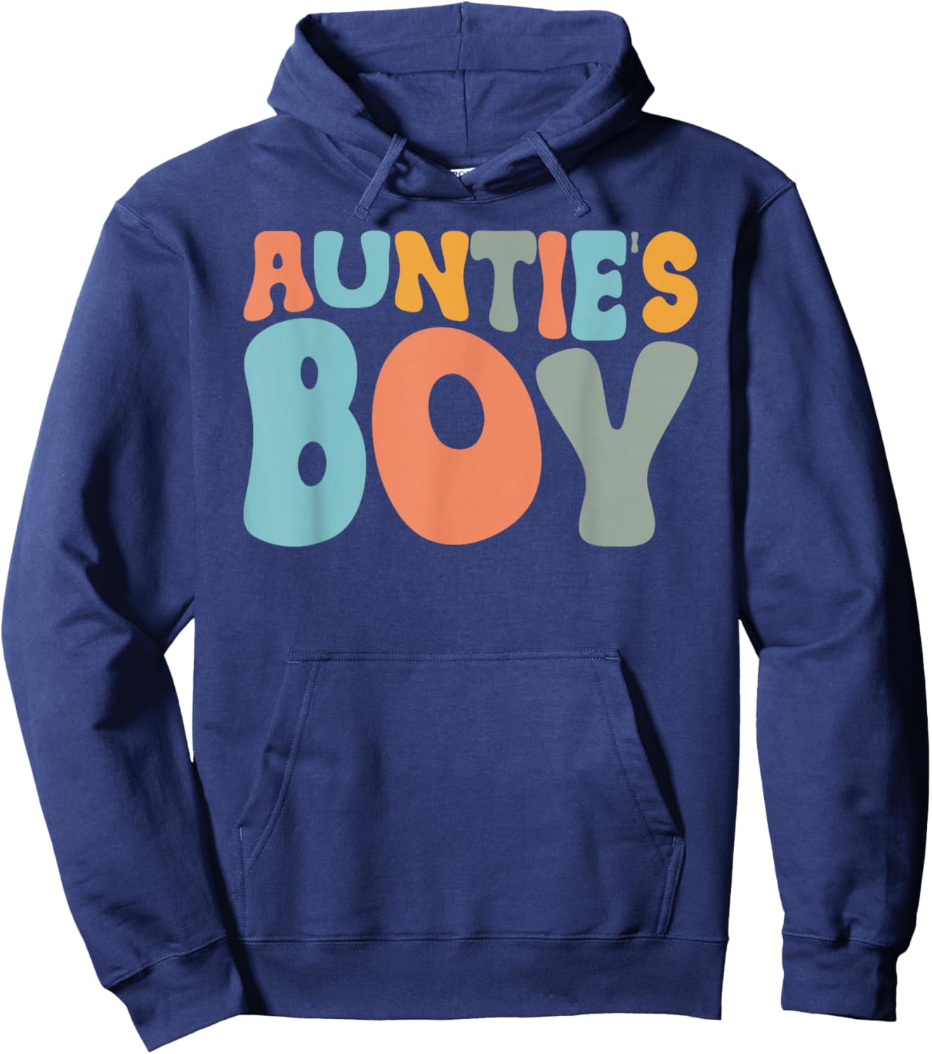 Groovy Auntie's Boy from Aunt to Nephew Hoodie - Hoodie | Navy