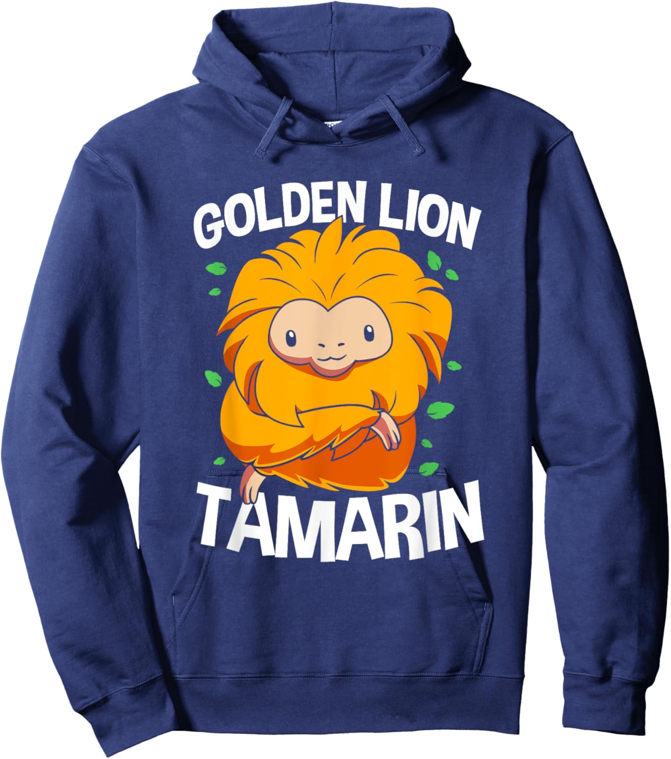 Cute Monkey Lovers Golden Lion Tamarin Hoodie - Hoodie | Navy
