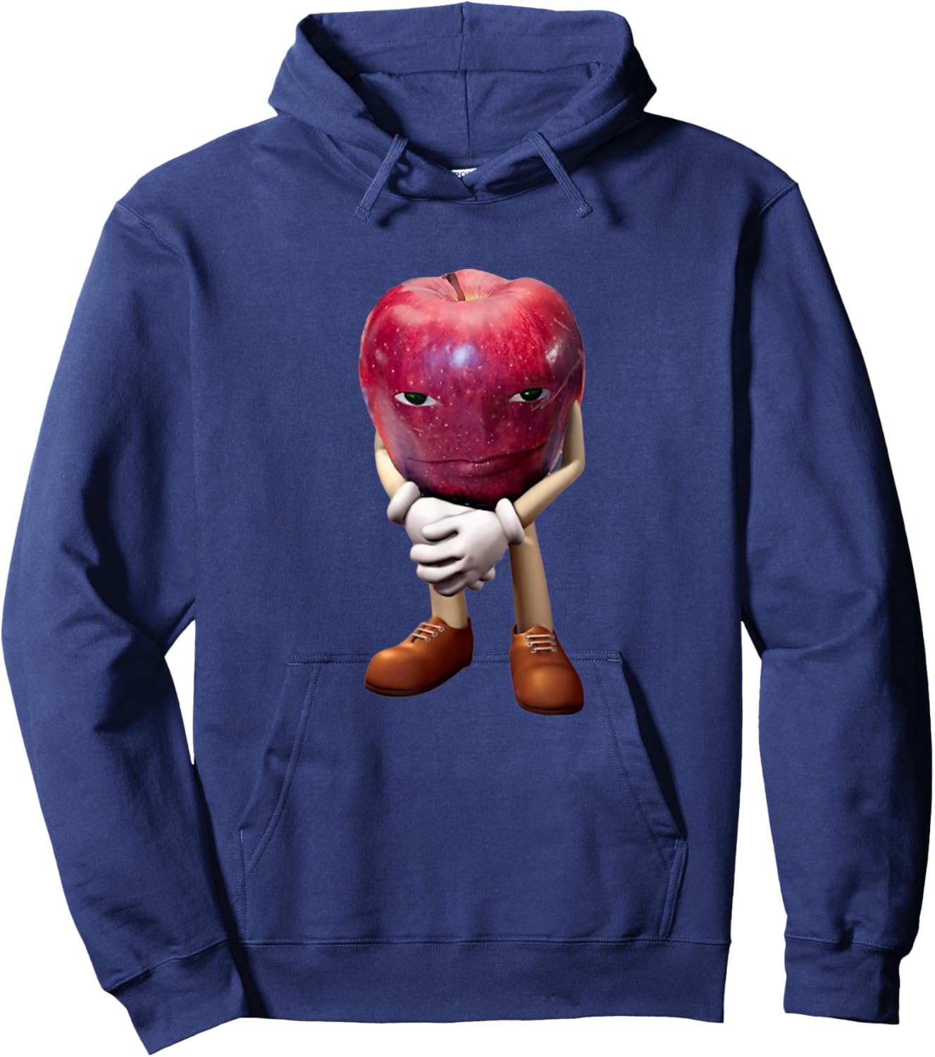 Grumpy Apple Meme Hoodie - Hoodie | Navy