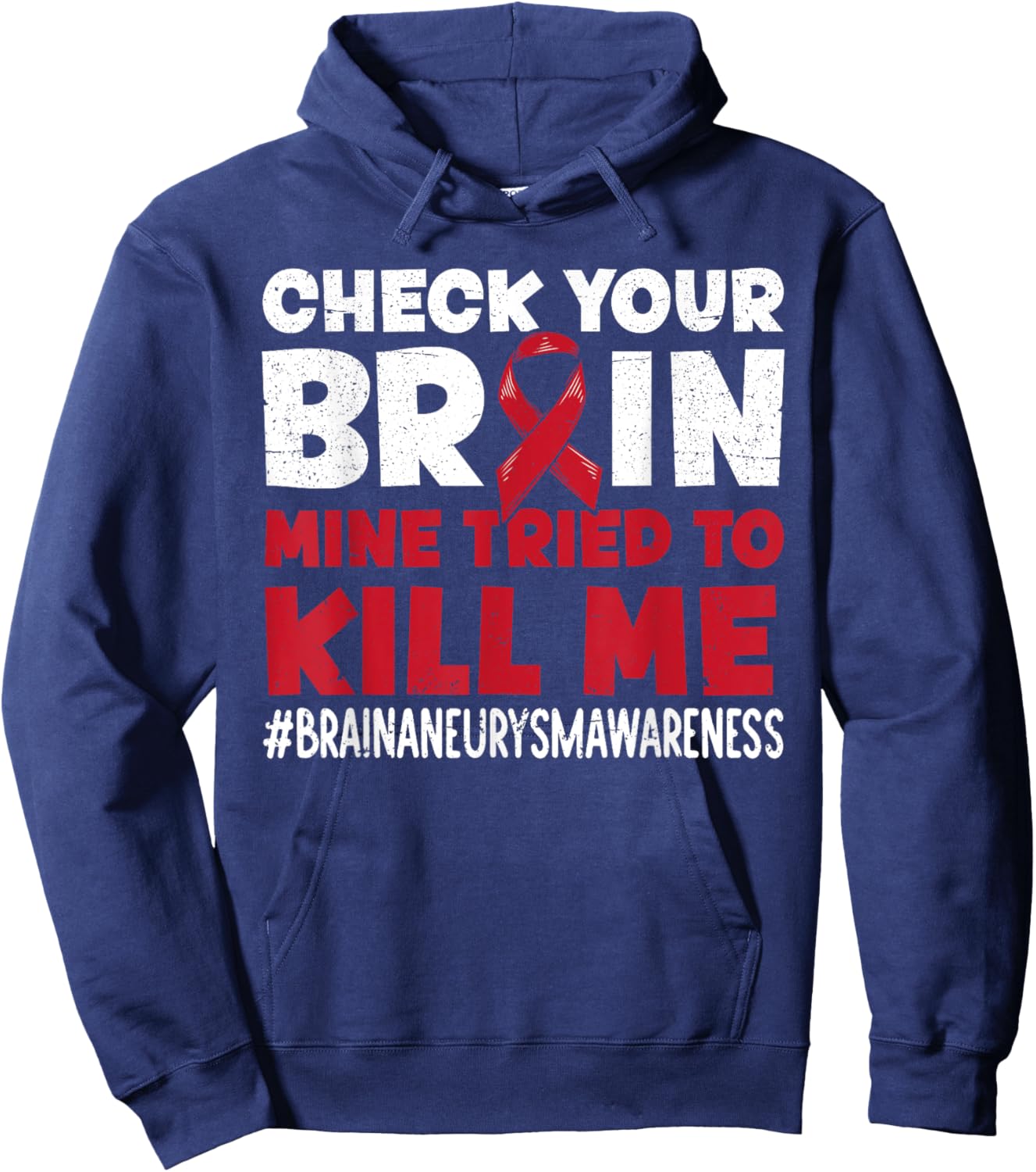 Brain Aneurysm Awareness Survivor Hoodie - Hoodie | Navy