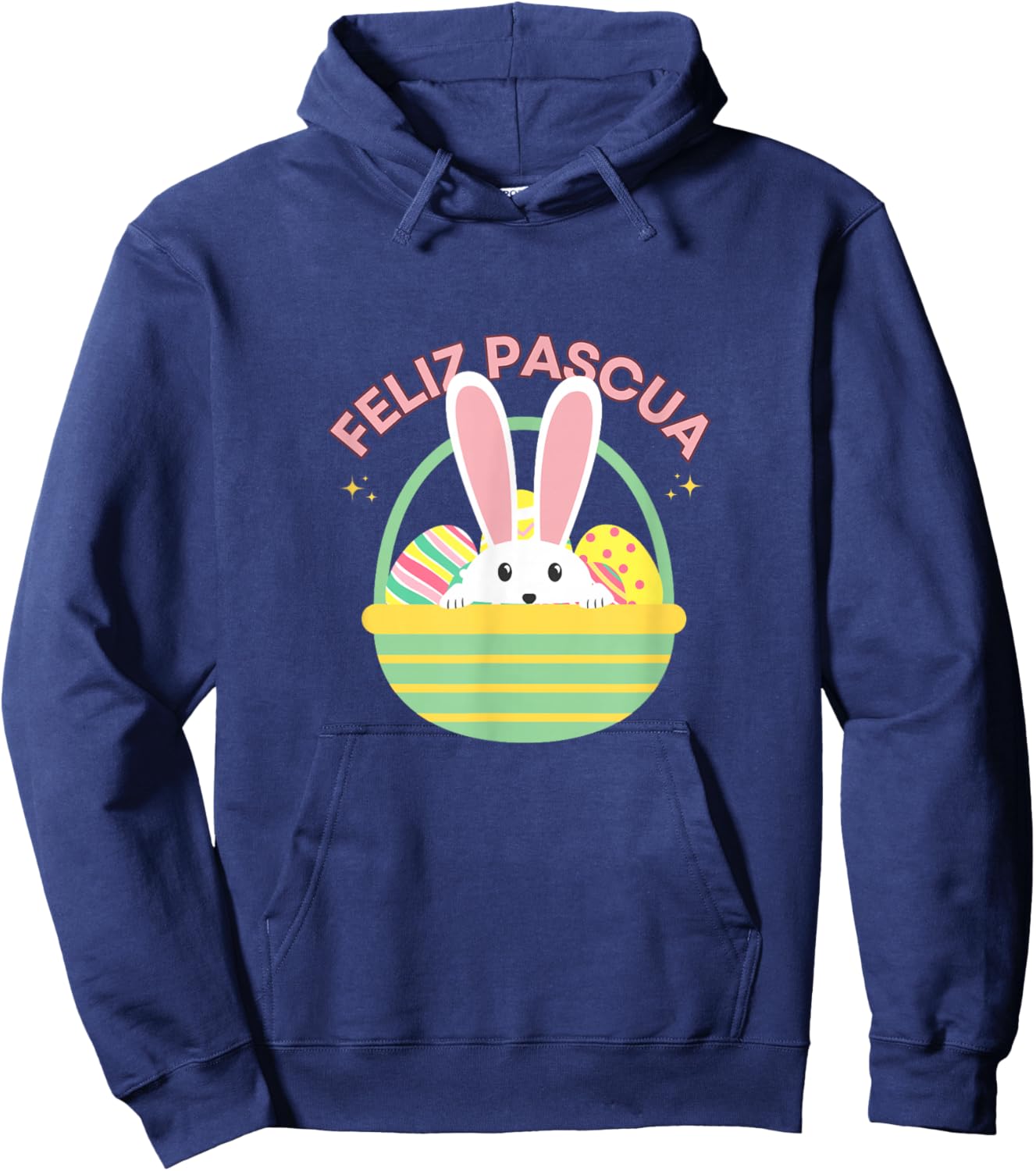Feliz Pascua en espanol Happy Easter in Spanish Hoodie - Hoodie | Navy