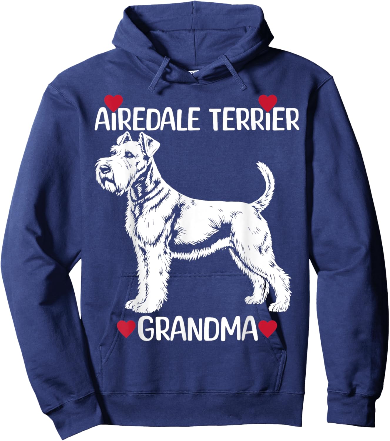 Airedale Terrier Grandma Hoodie - Hoodie | Navy