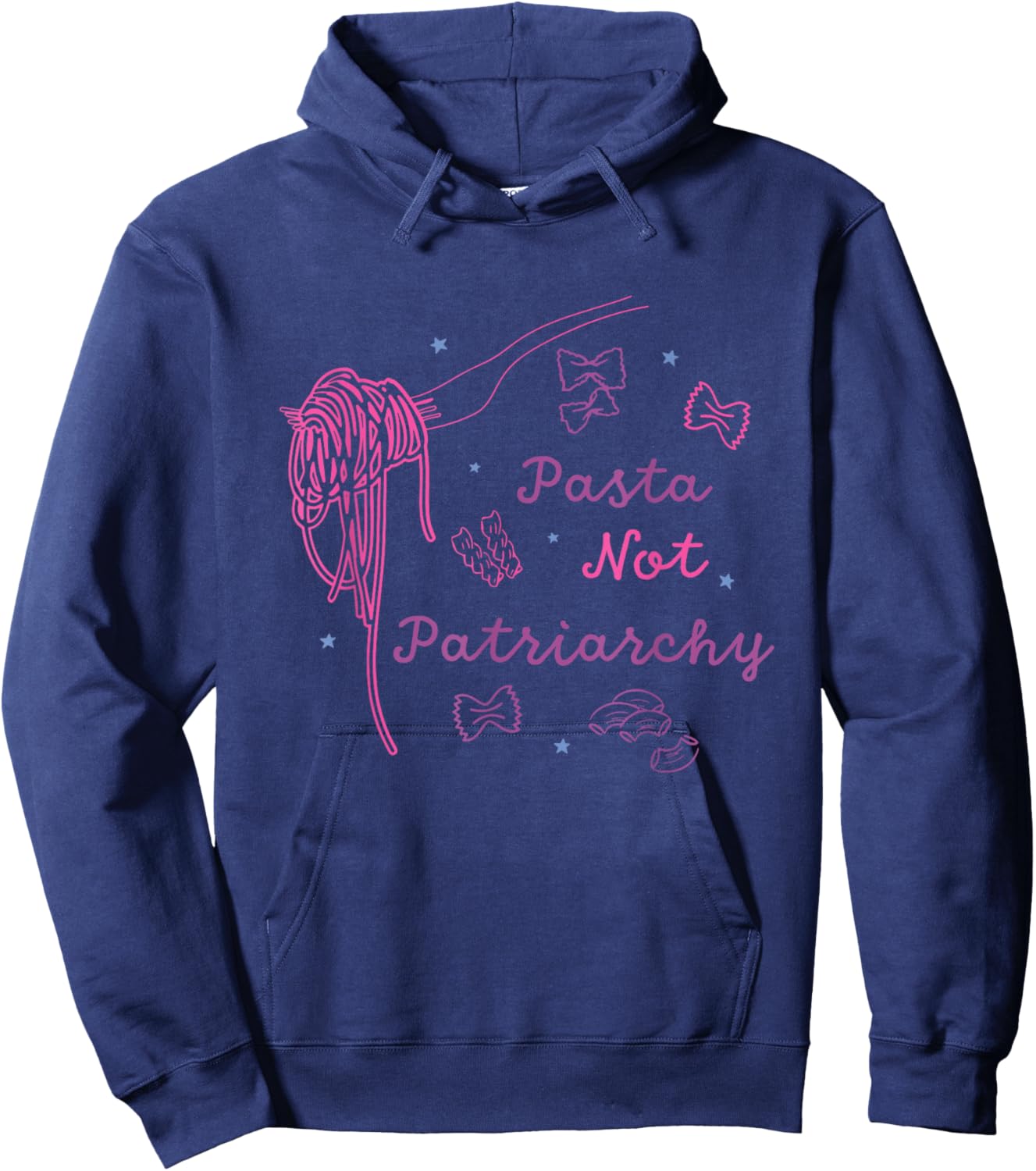 Pasta Not Patriarchy Funny Design Hoodie - Hoodie | Navy