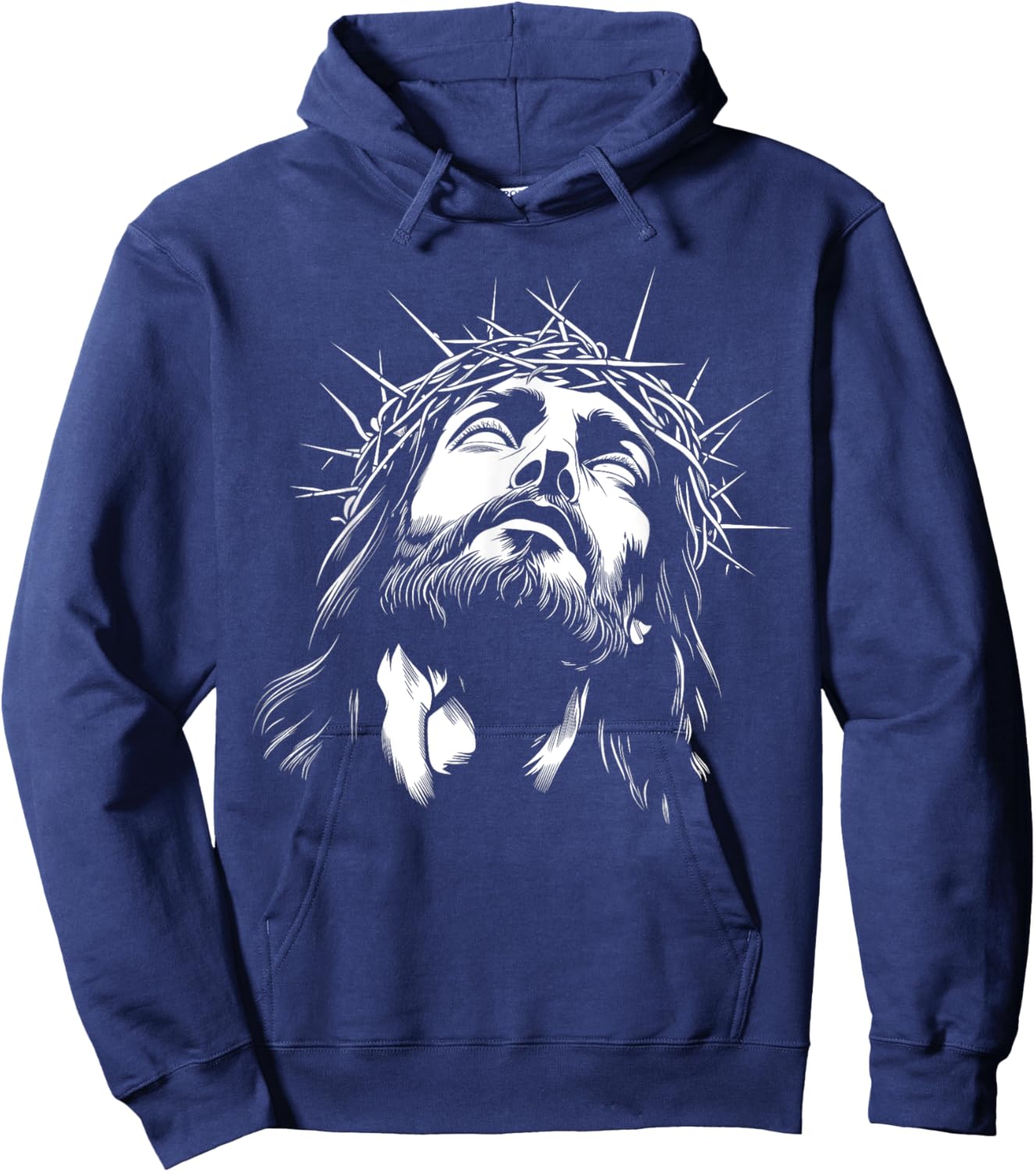 Crown of Thorns - Head of Jesus Christ Hoodie - Hoodie | Navy