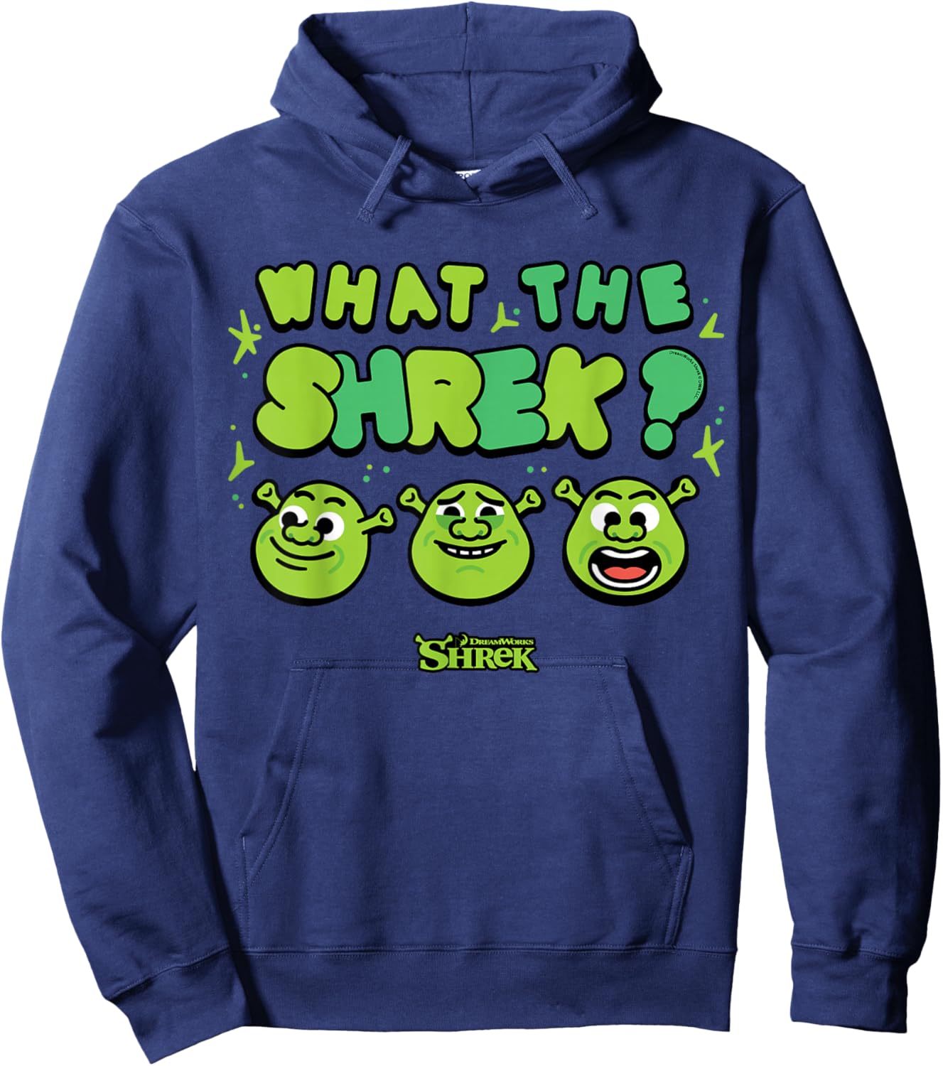 Shrek Emoji What The Shrek Hoodie - Hoodie | Navy