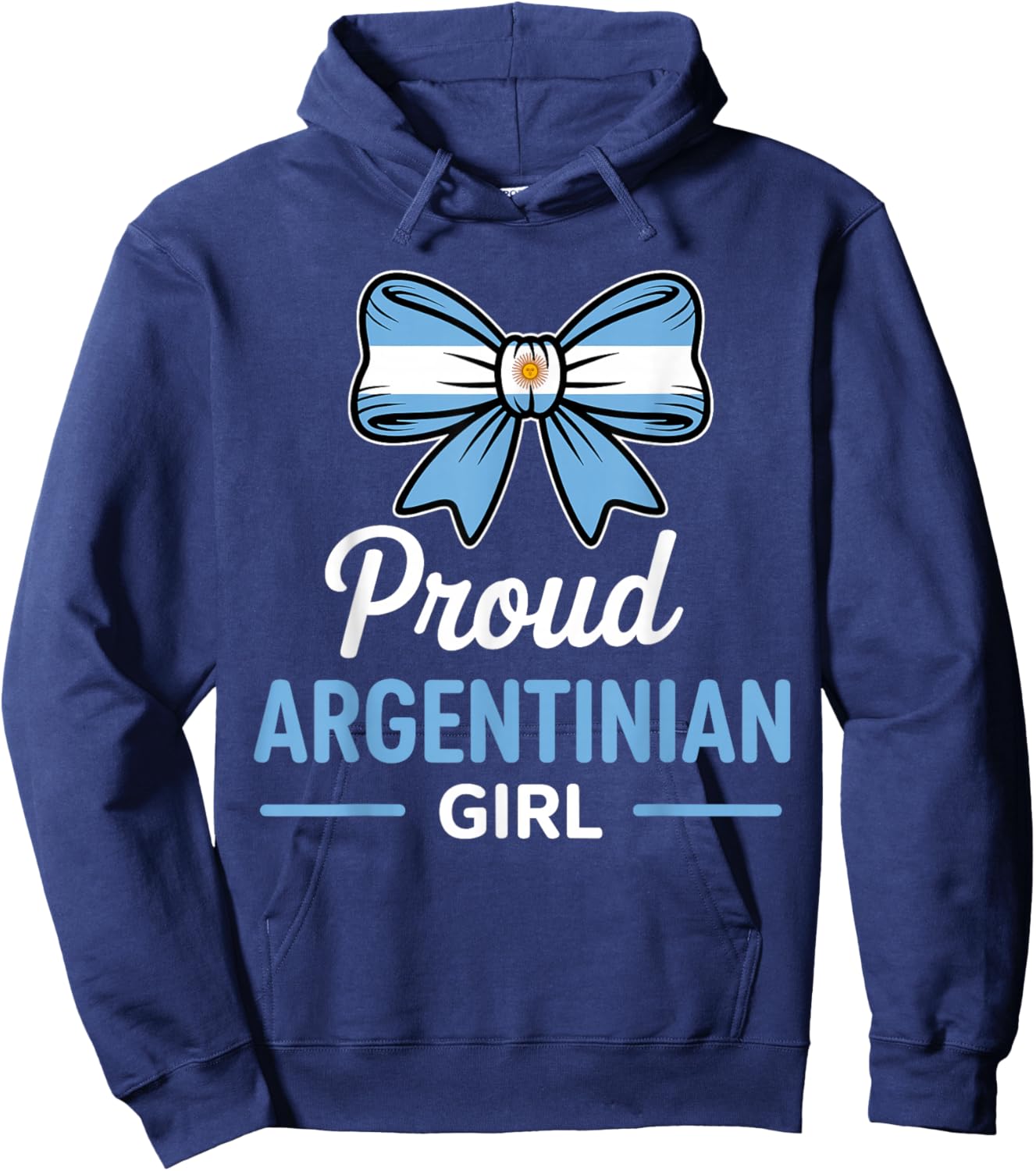 Proud Argentine Girl Argentina Heritage Girls Hoodie - Hoodie | Navy