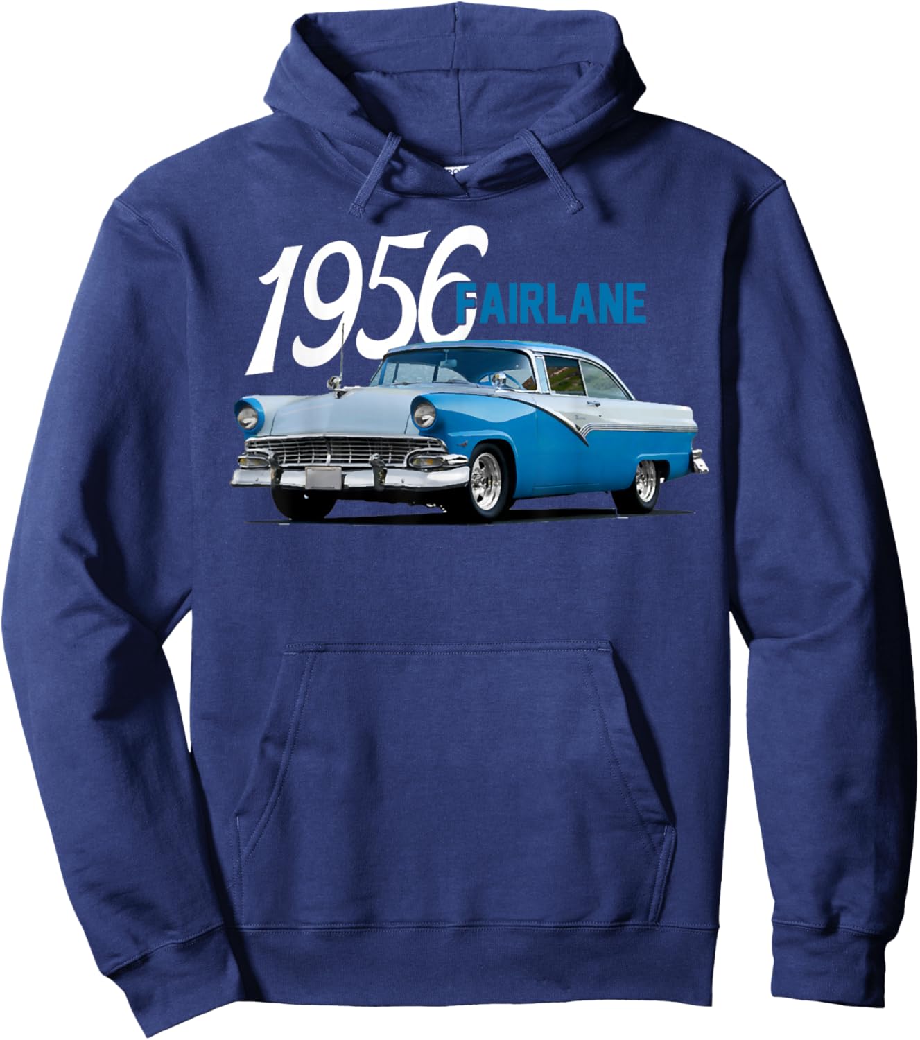 1956 56 Fairlane, Classic Car Art Hoodie - Hoodie | Navy