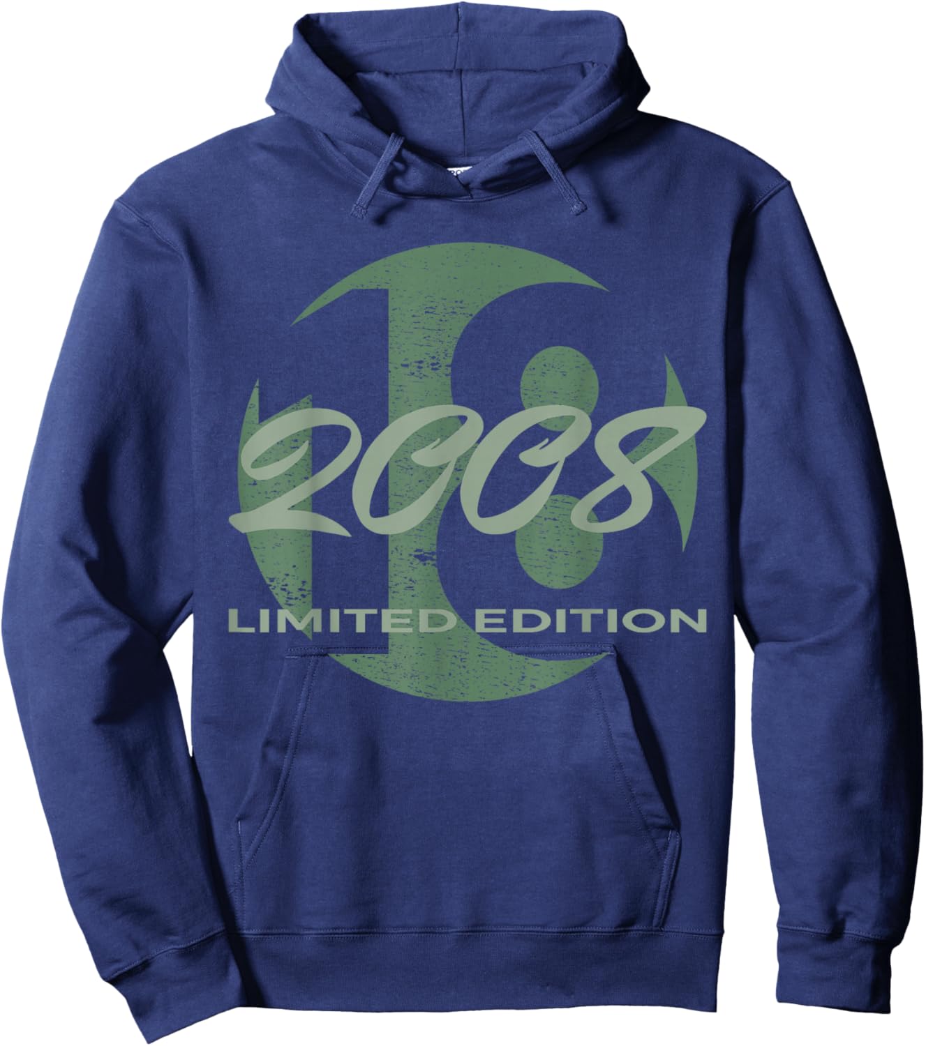 18th Birthday Girl Boy 18 Years 2008 Funny Gift Hoodie - Hoodie | Navy