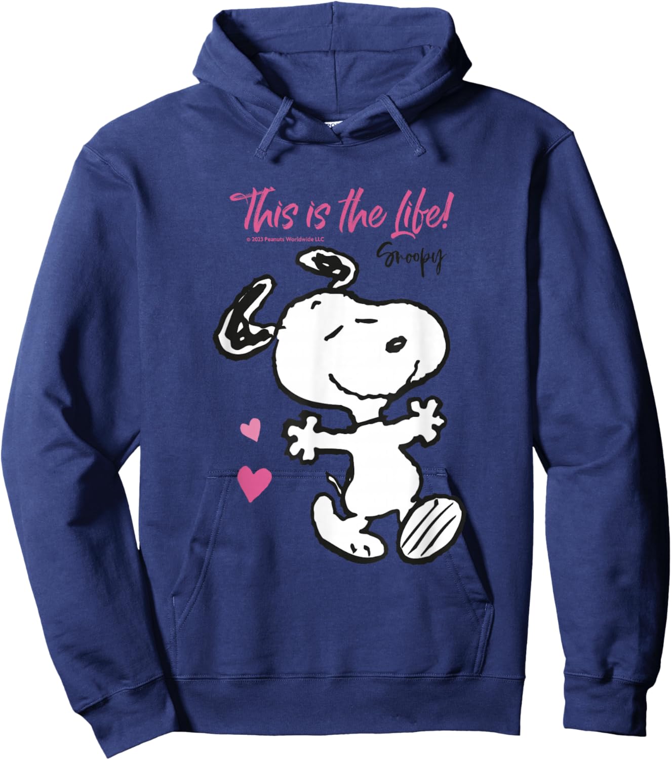 Peanuts - Snoopy Das ist das Leben , black, S Hoodie - Hoodie | Navy