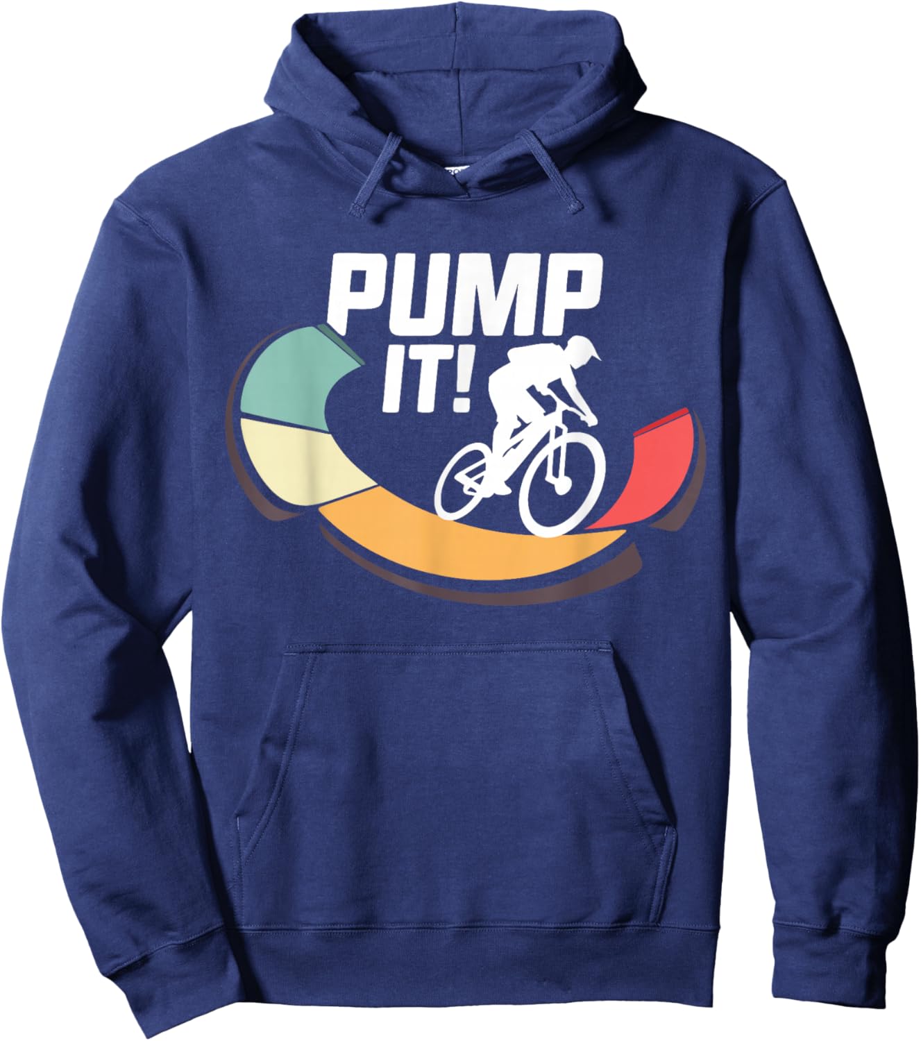 Retro Pump Track Rider Pump Track Bike Hoodie - Hoodie | Navy