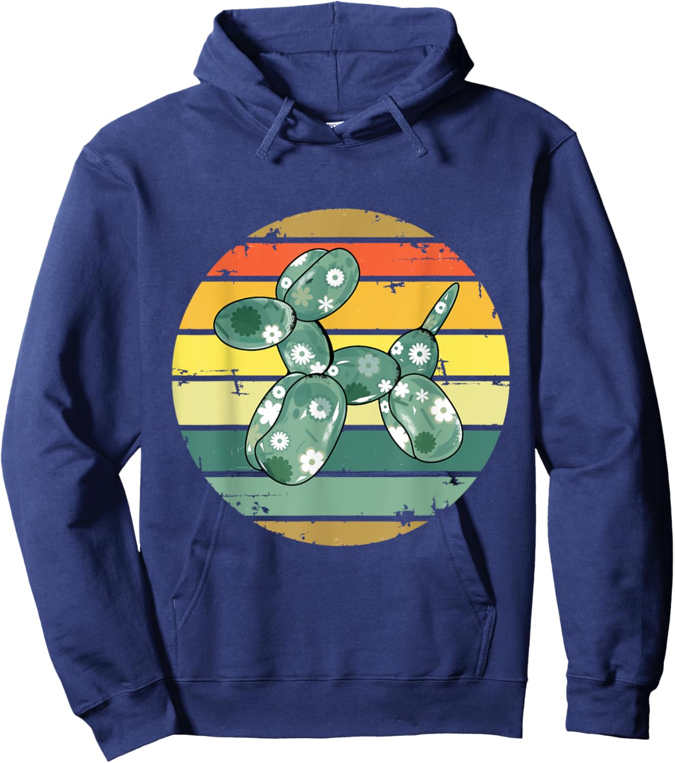 Vintage Balloon Dog Men Women Hoodie - Hoodie | Navy