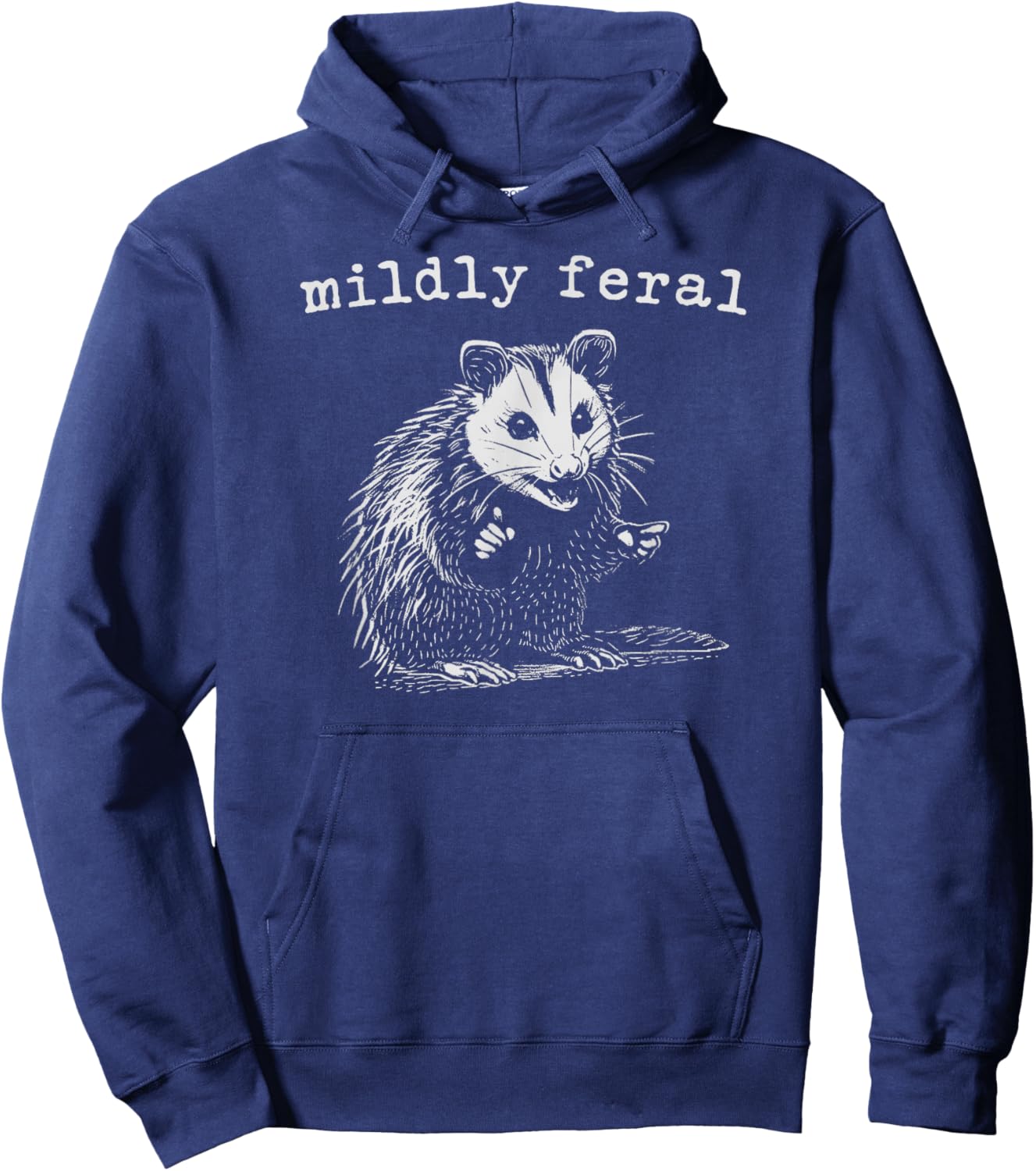 Mildly Feral Possum Hoodie - Hoodie | Navy