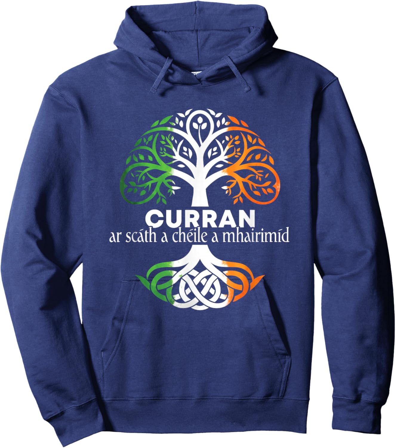 Curran Irish Family Name Celtic Irish Roots Hoodie - Hoodie | Navy