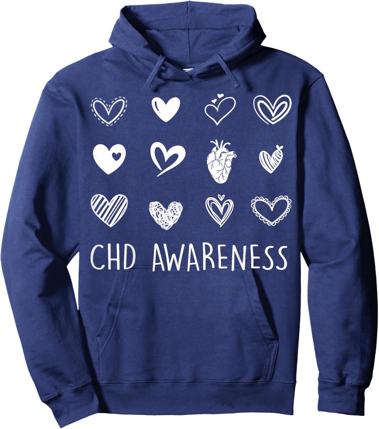 CHD - Congenital Heart Disease Awareness Hoodie - Hoodie | Navy