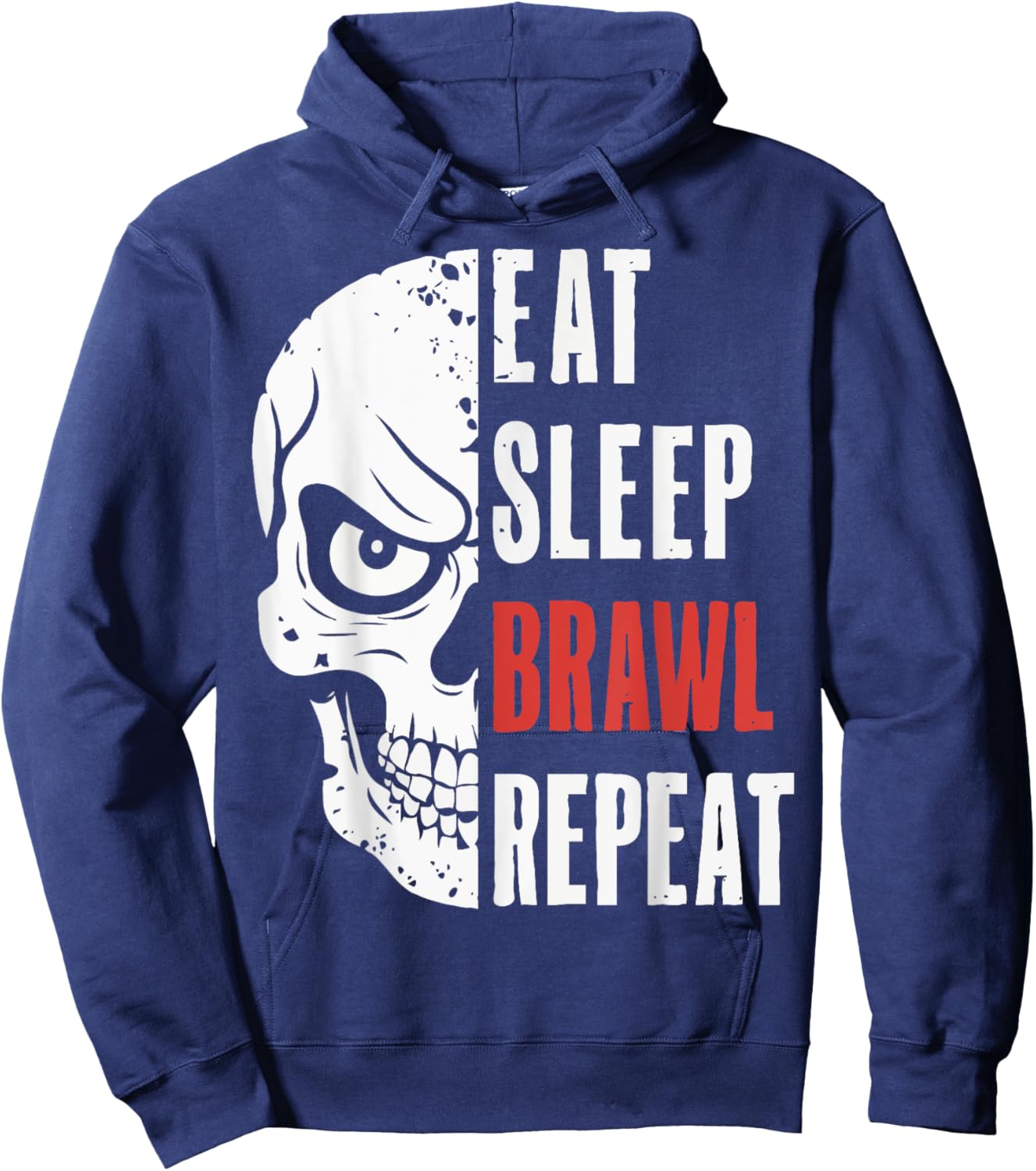 Eat Sleep Brawl Repeat Funny Video Gamer Gaming Hoodie - Hoodie | Navy