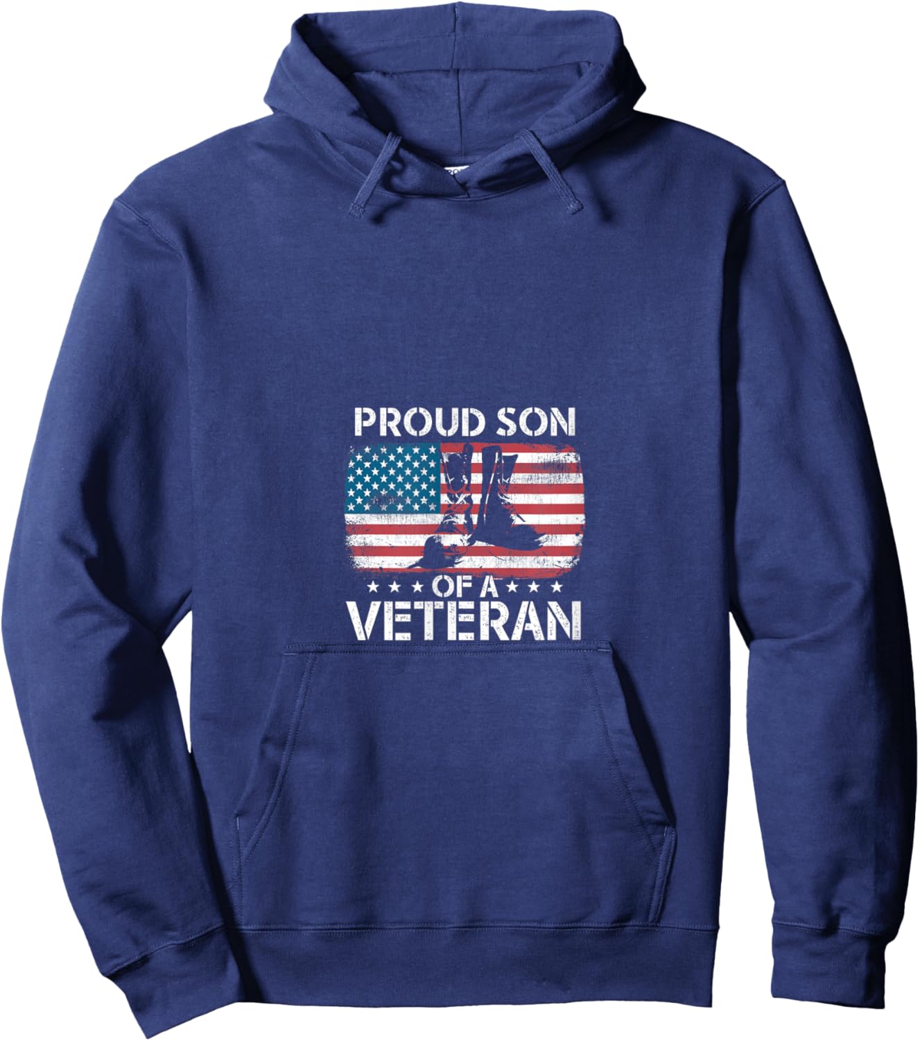 Proud Son Of A Veteran Usa Tribute Hoodie - Hoodie | Navy