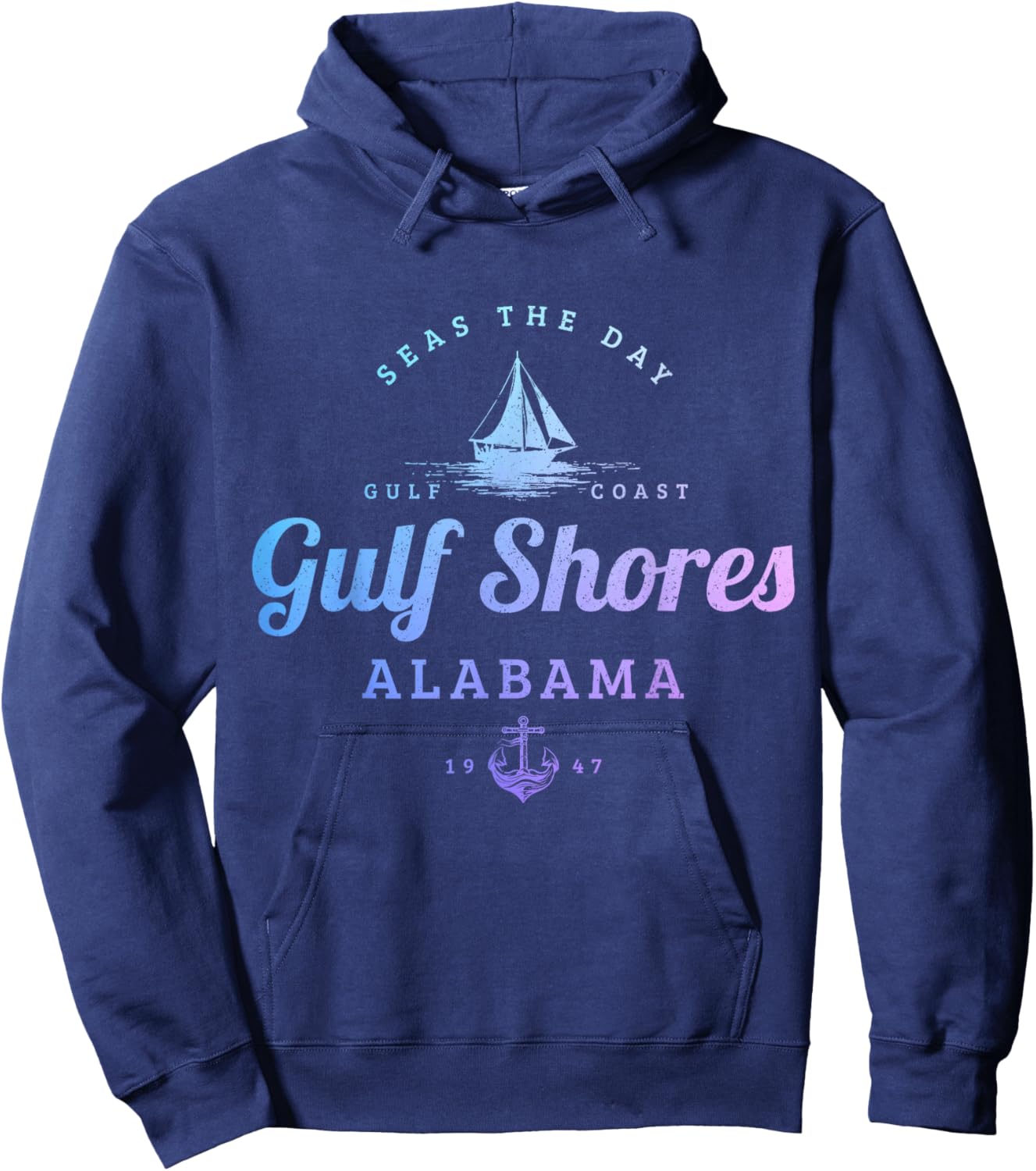 Gulf Shores Alabama Sail Boat Sailing Hoodie - Hoodie | Navy