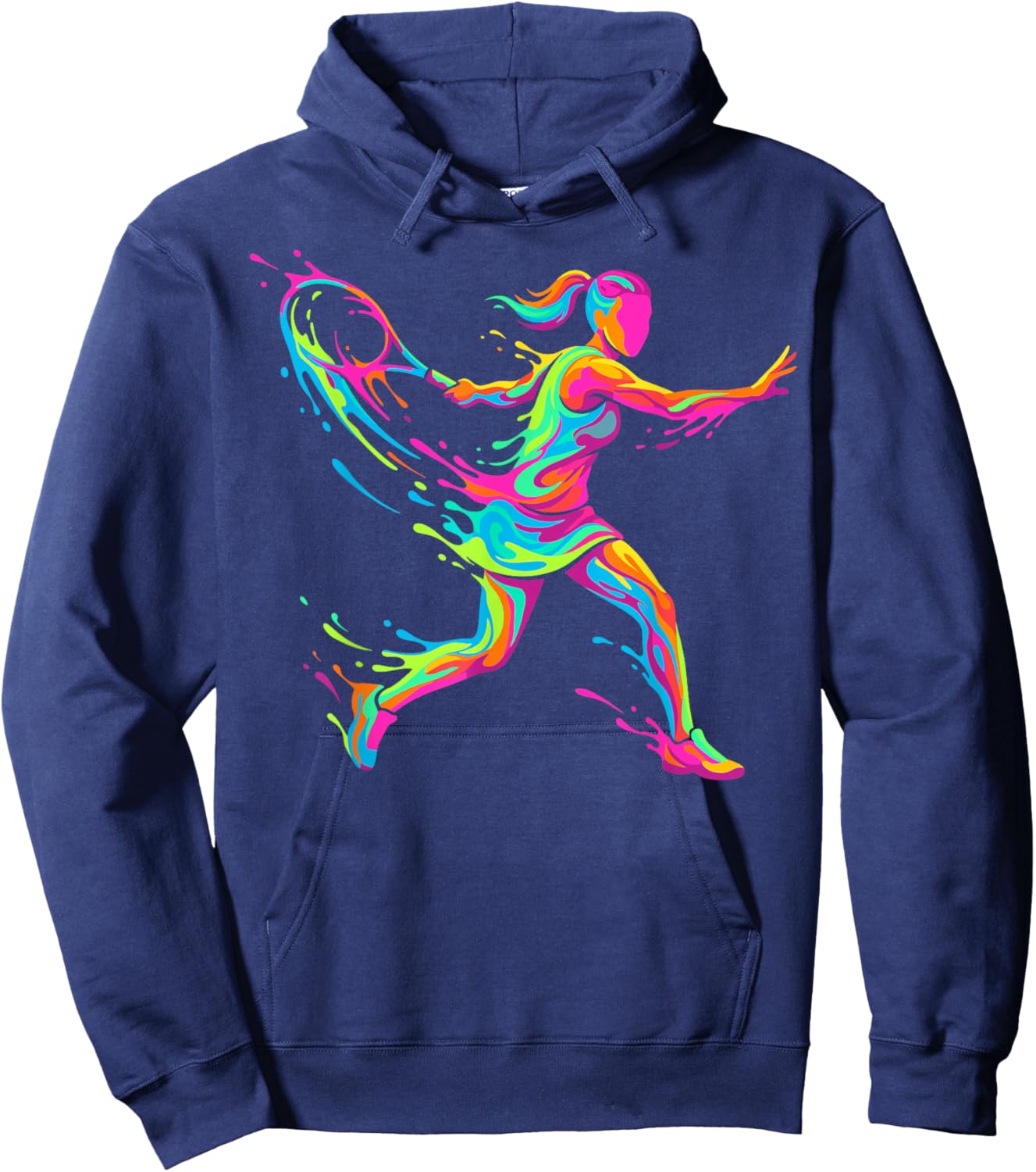 Tennis Player Woman Child and Girl Hoodie - Hoodie | Navy