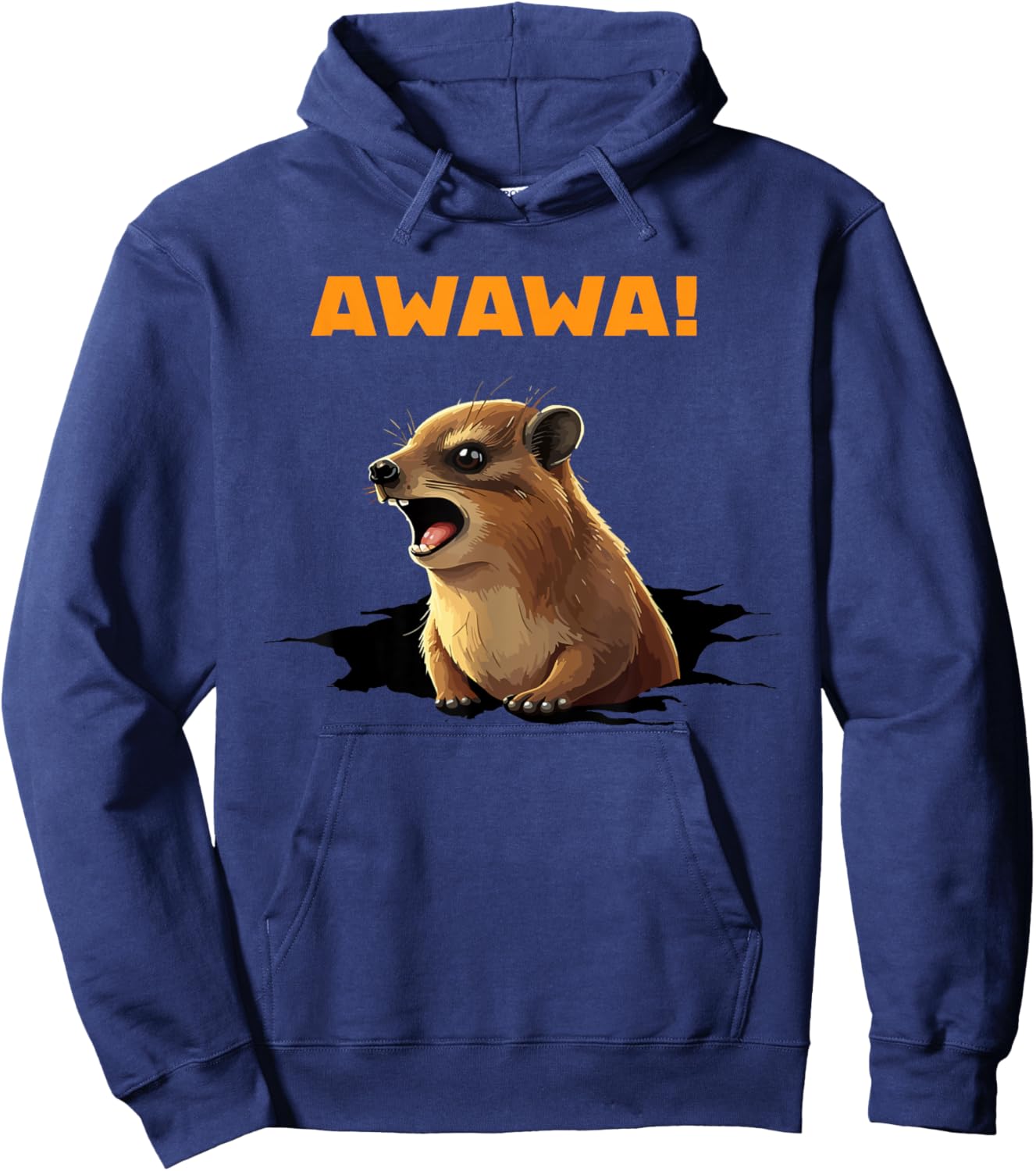 Rock Hyrax Lover Awawa Funny Groundhog Dassi Hoodie - Hoodie | Navy