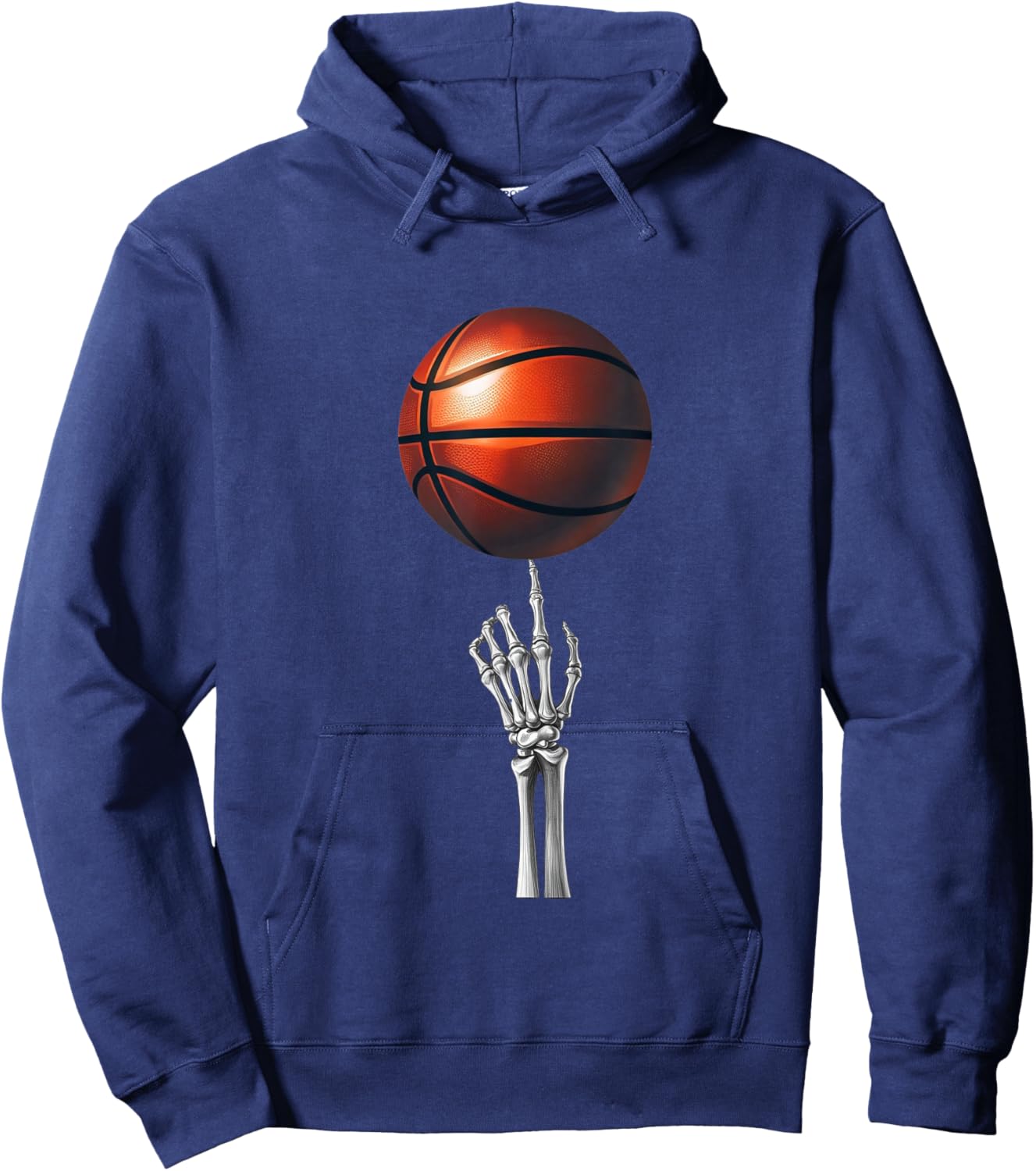Hand Skeleton Basketball Hoodie - Hoodie | Navy