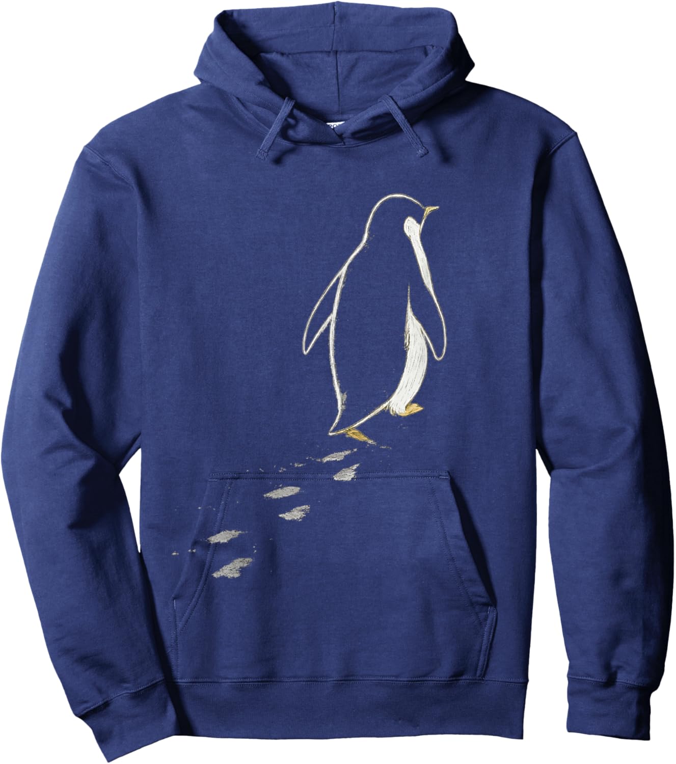 Lonely Penguin Minimalist Art Hoodie - Hoodie | Navy