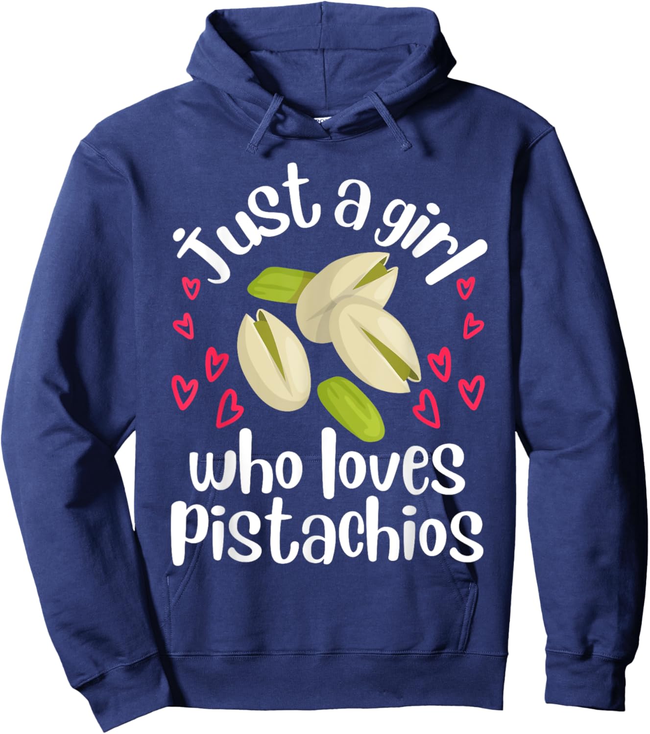 Pistachio Art Girls Fruit Nut Vegan Pistachios Hoodie - Hoodie | Navy