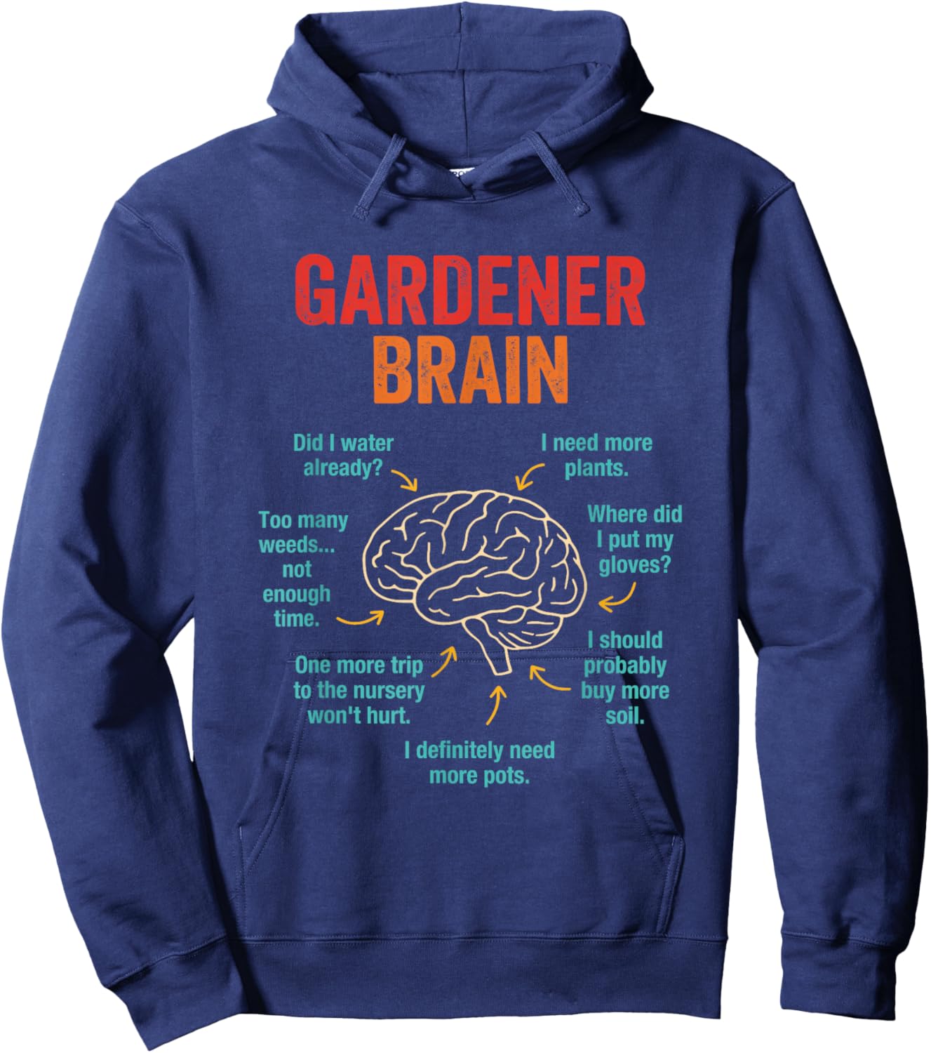 Gardener Brain Did I Water Already? Hoodie - Hoodie | Navy
