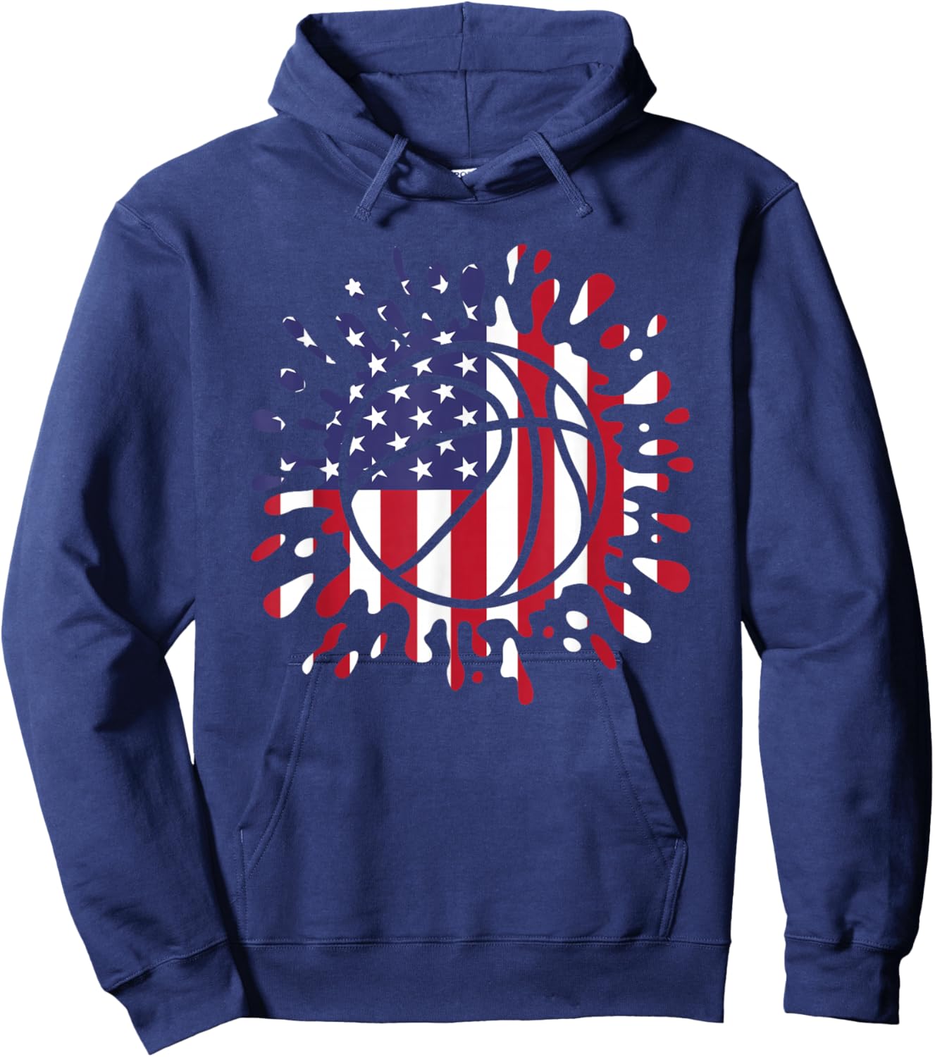 American Flag Basketball Lover Men Women Kids Hoodie - Hoodie | Navy