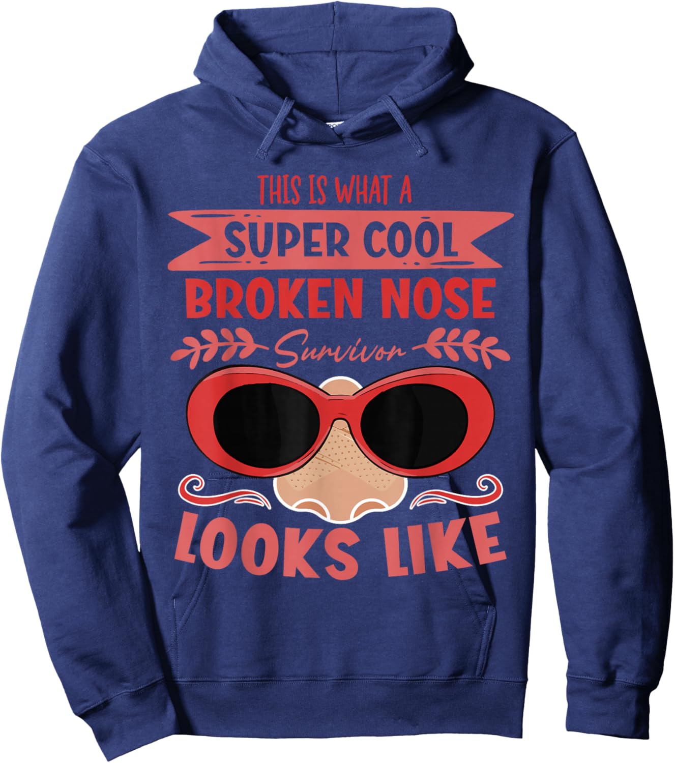Broken Nose Survivor Hoodie - Hoodie | Navy