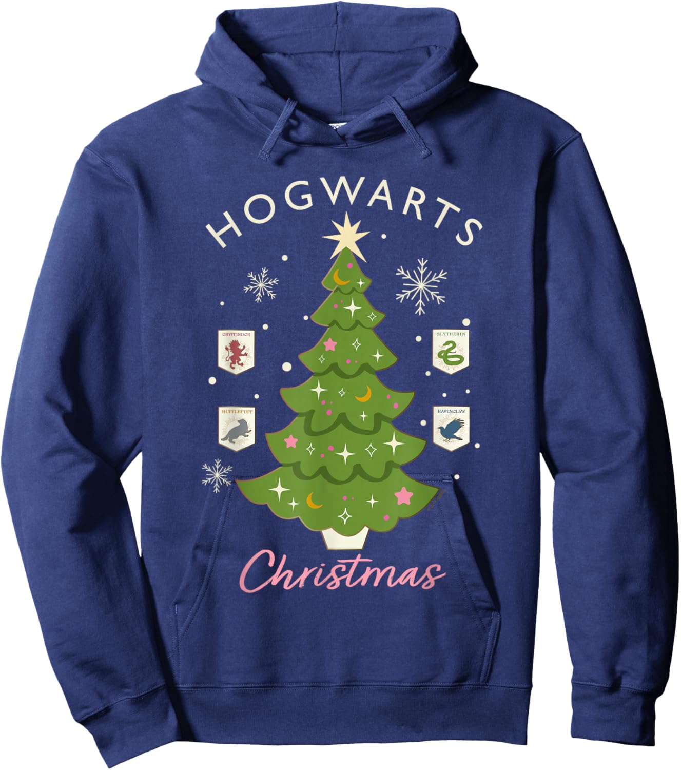 Harry Potter Hogwarts Christmas Tree Hoodie - Hoodie | Navy