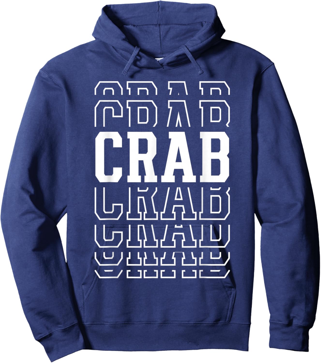 Crab Layered Text Costume Animal Lover Hoodie - Hoodie | Navy