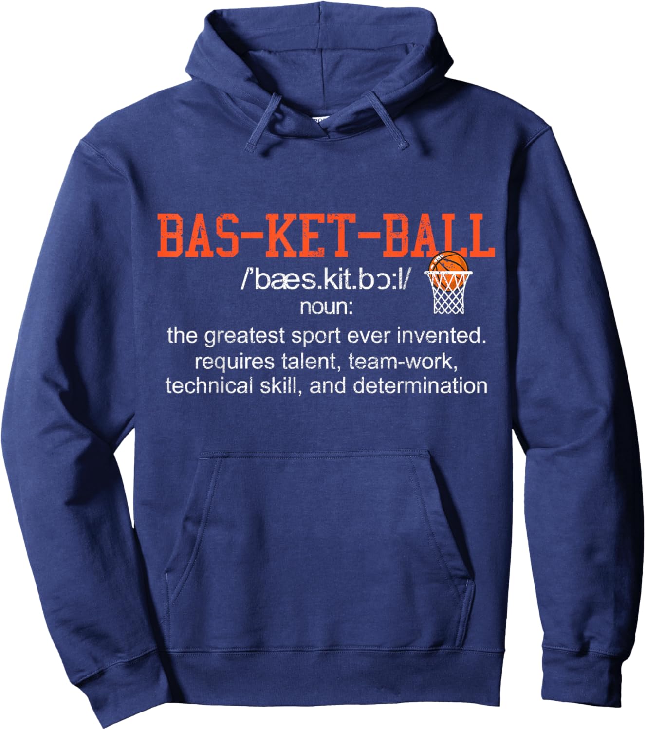 Basketball Definition Funny Bball Player Sports Hoodie - Hoodie | Navy