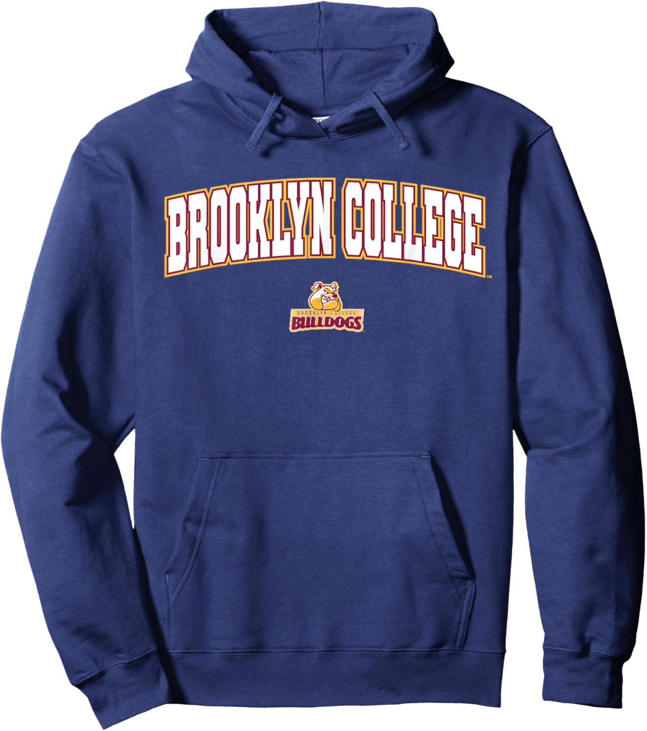 Brooklyn College Bulldogs Arch Logo Hoodie - Hoodie | Navy