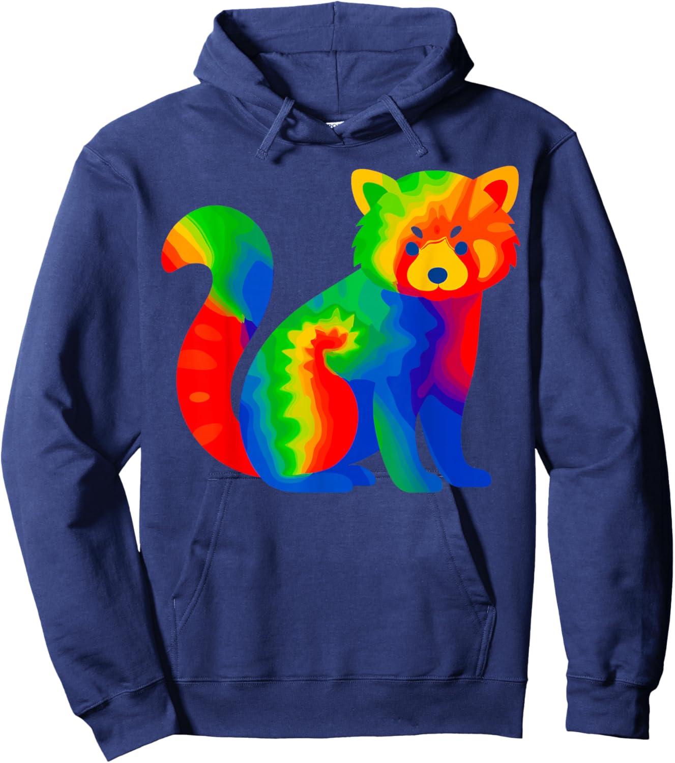 Tie-Dye Red Panda Hoodie - Hoodie | Navy