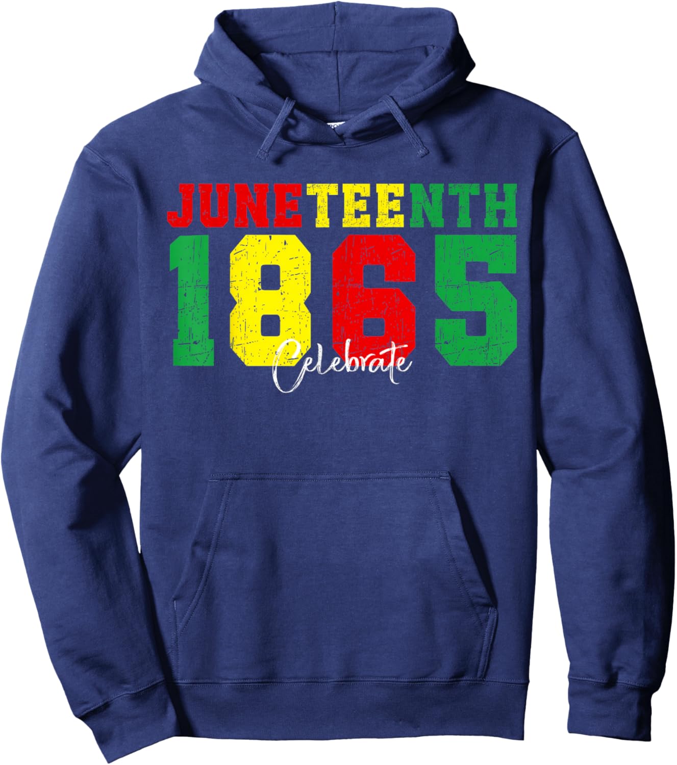 Juneteenth 1865 Celebrate African Pride Hoodie - Hoodie | Navy