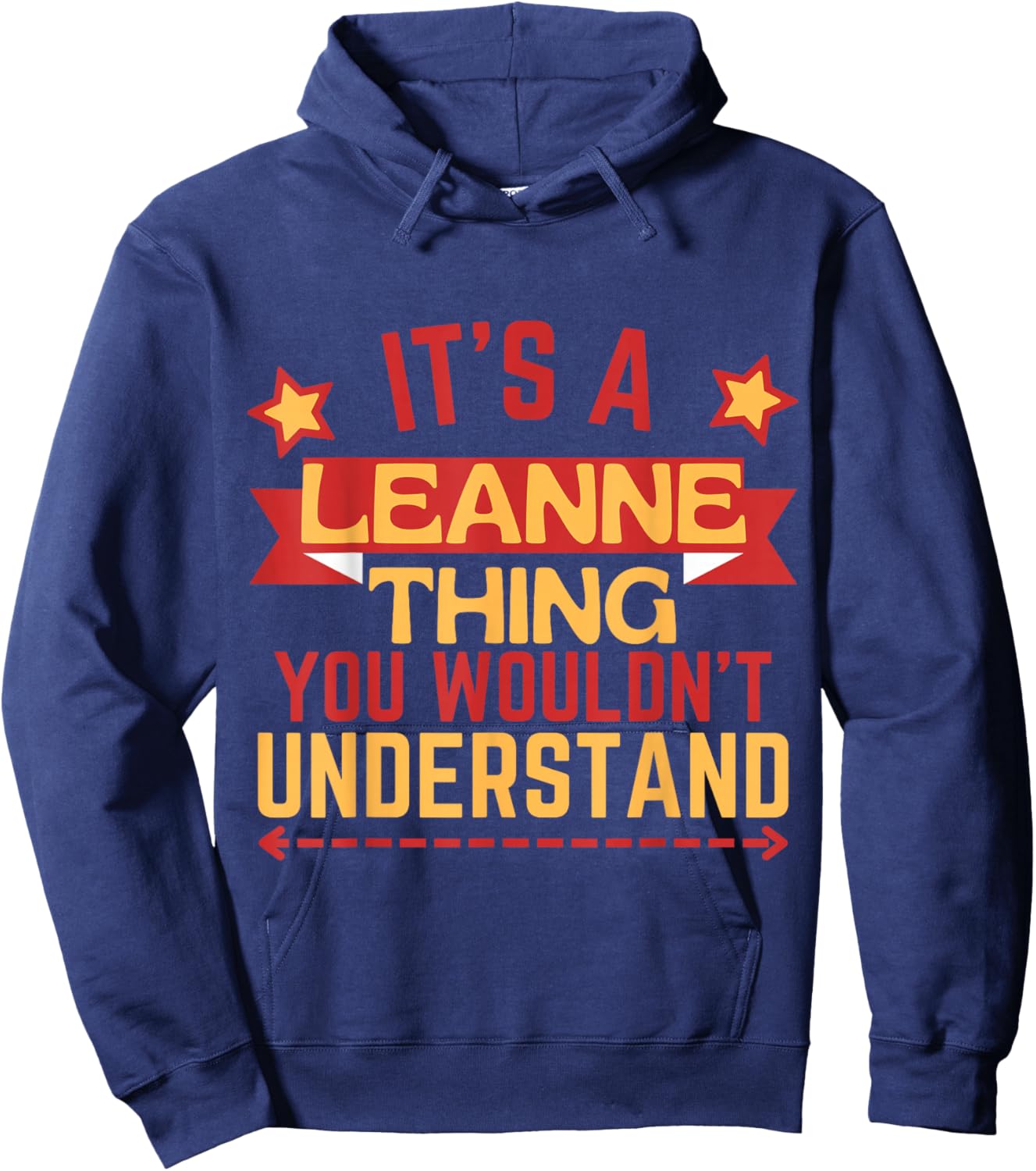 Leanne Name Funny Gift Leanne Hoodie - Hoodie | Navy