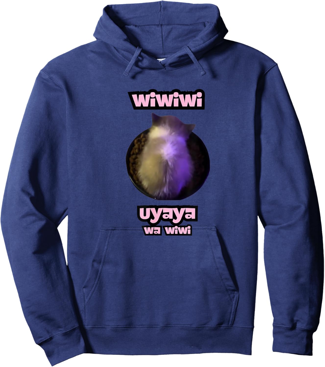 Wiwiwi Cat Meme Women Hoodie - Hoodie | Navy