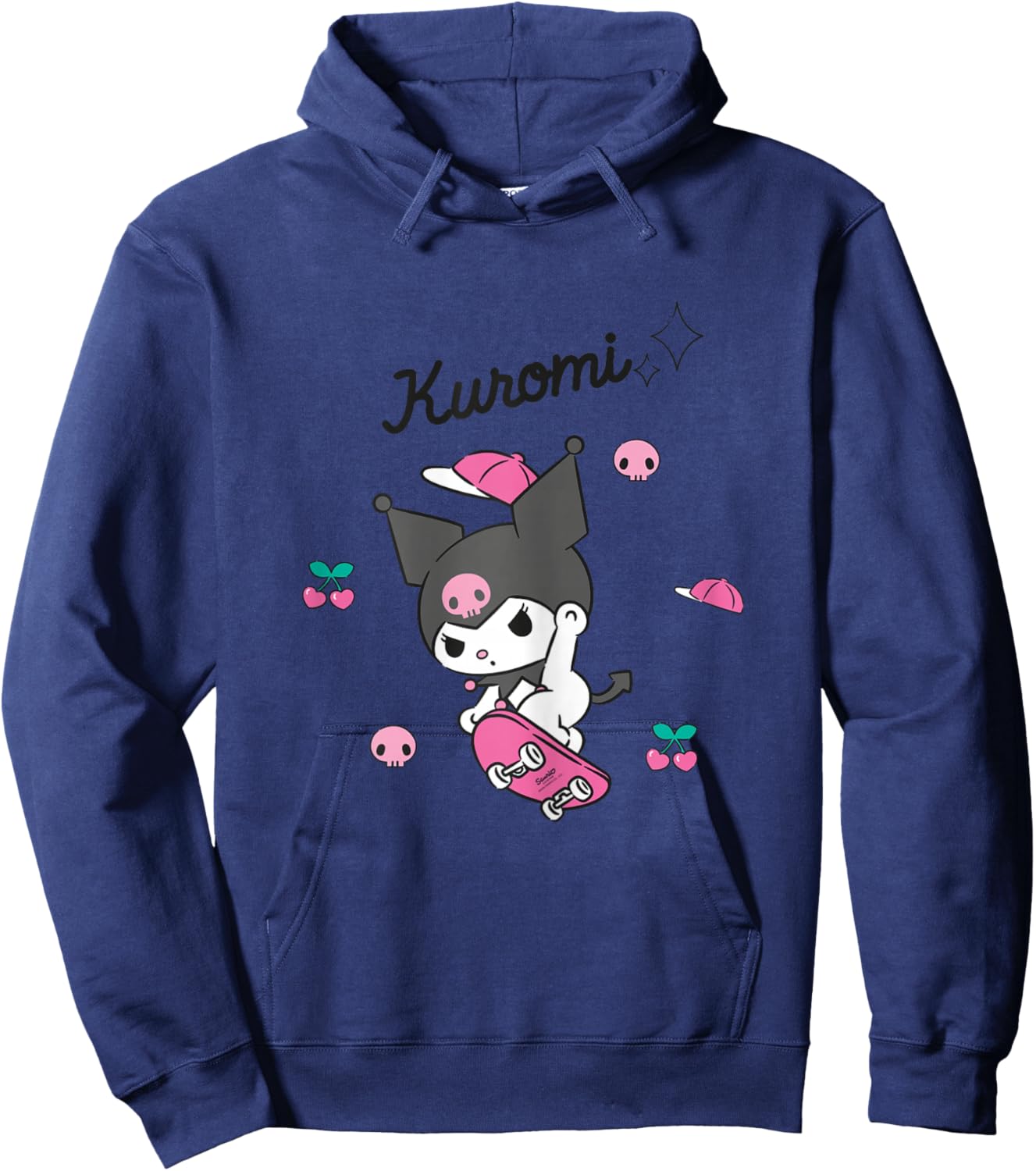 Hello Kitty Kuromi Skateboard Hoodie - Hoodie | Navy