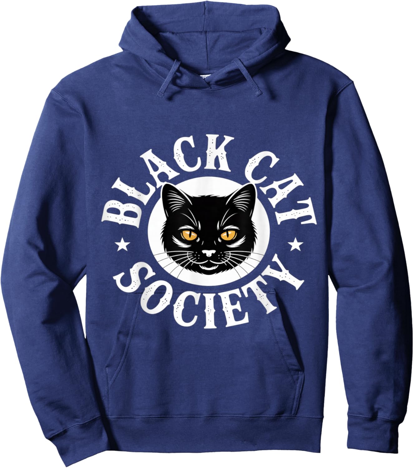 Black Cat Society Halloween Cat Lovers Circle Hoodie - Hoodie | Navy