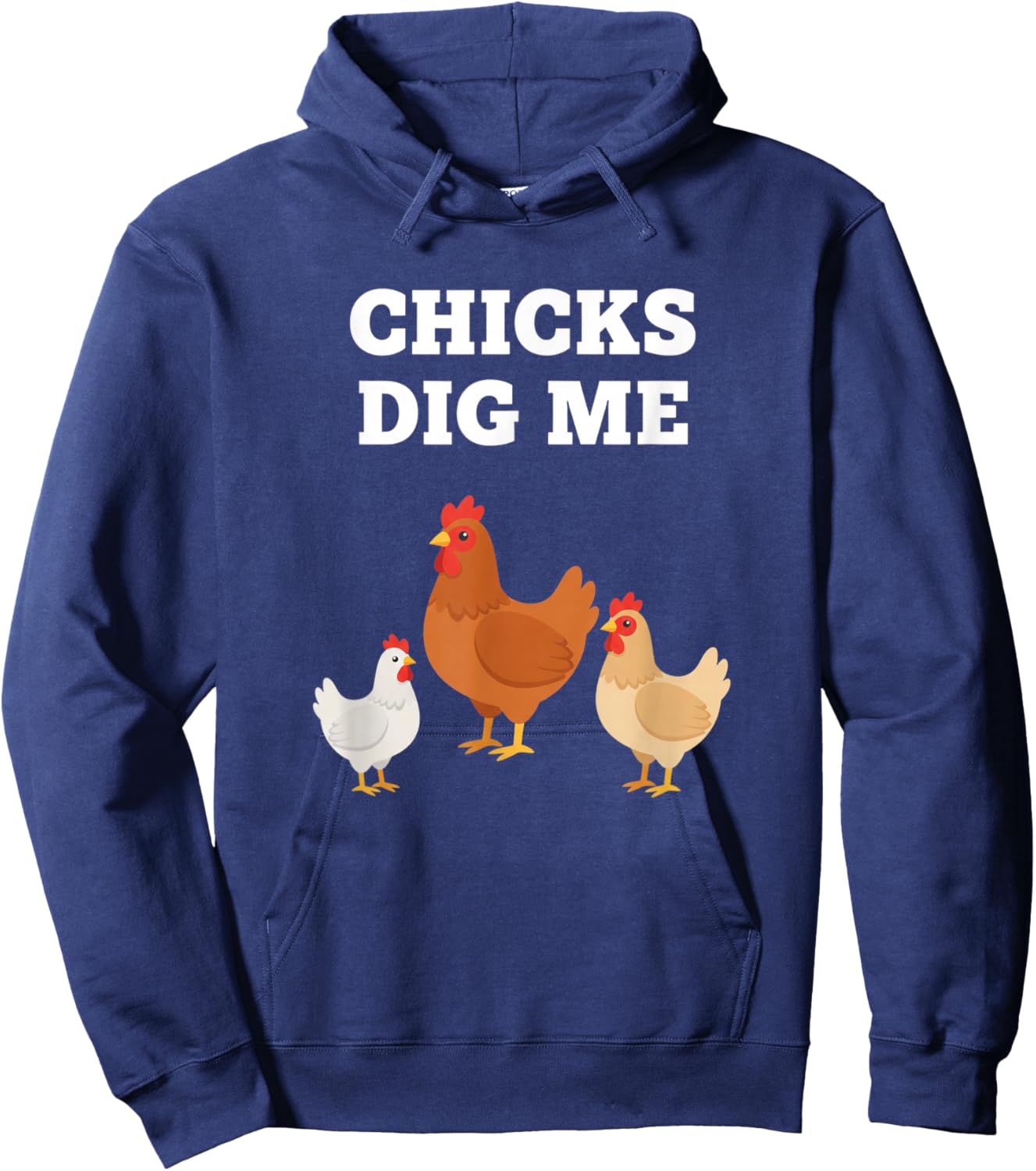 Chicken, Chicks DIG ME Hen Squad Swagger Hoodie - Hoodie | Navy