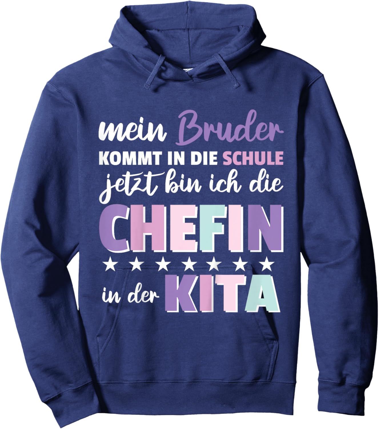 Mein Bruder kommt in die Schule - Kita Chefin Hoodie - Hoodie | Navy