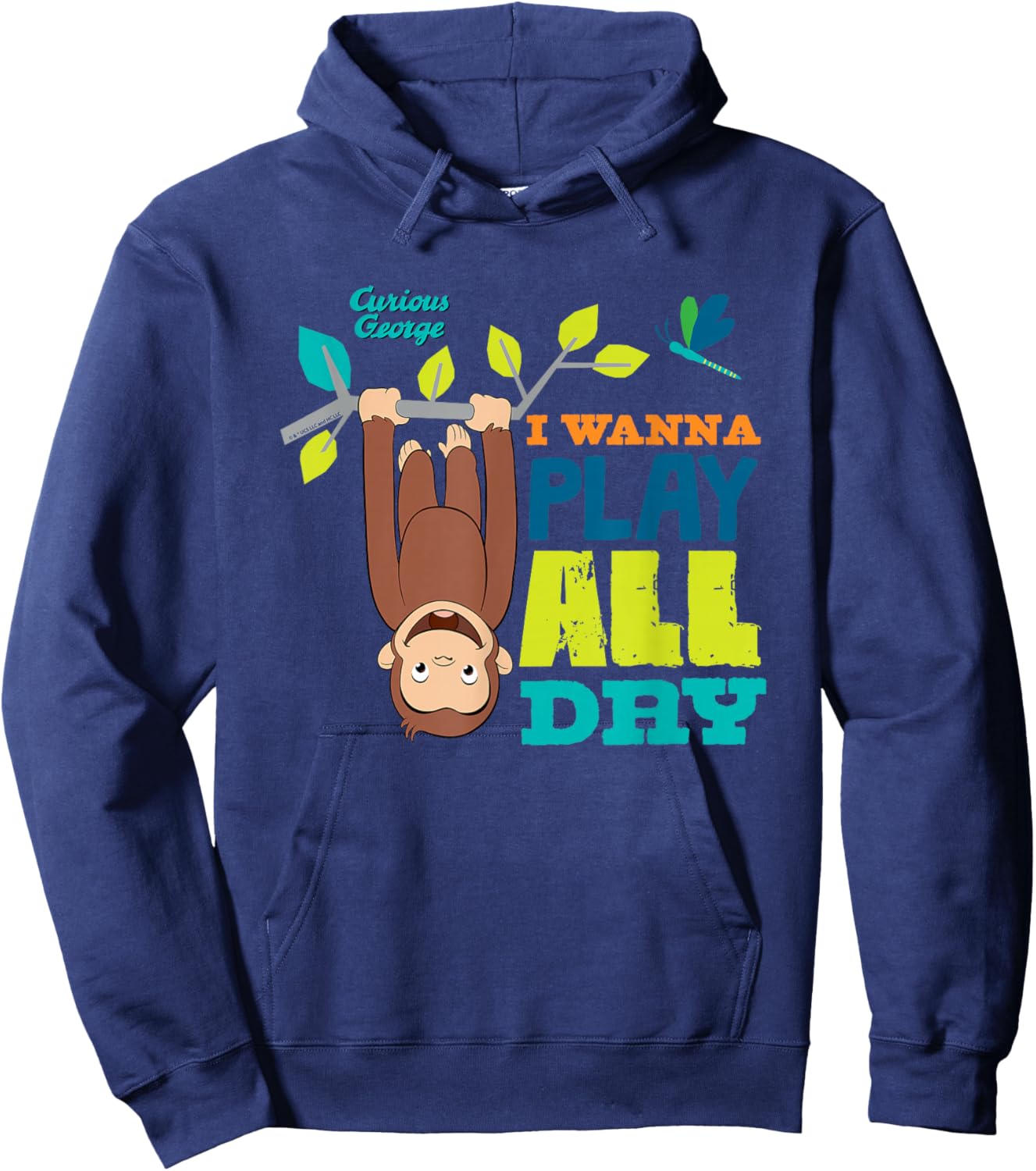Curious George I Wanna Play All Day Hoodie - Hoodie | Navy