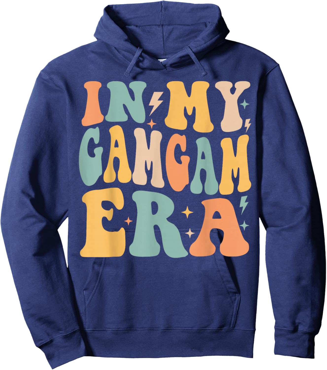Retro Groovy In My Gamgam Era Mother's Day Hoodie - Hoodie | Navy