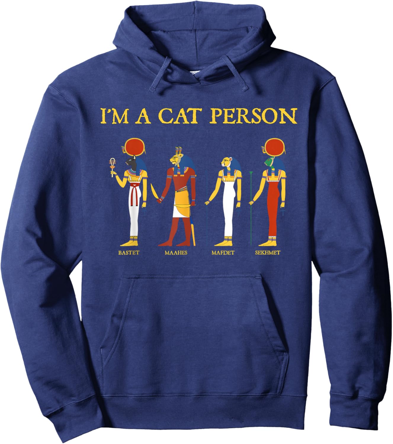 Funny Ancient Egyptian Mythology Cat Gods Hoodie - Hoodie | Navy